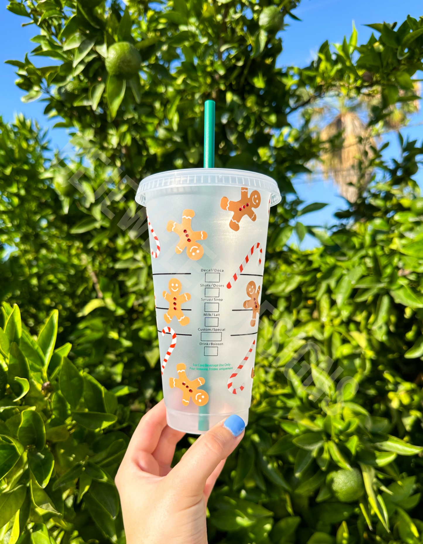 Rhinestone Gingerbread Cold Cup