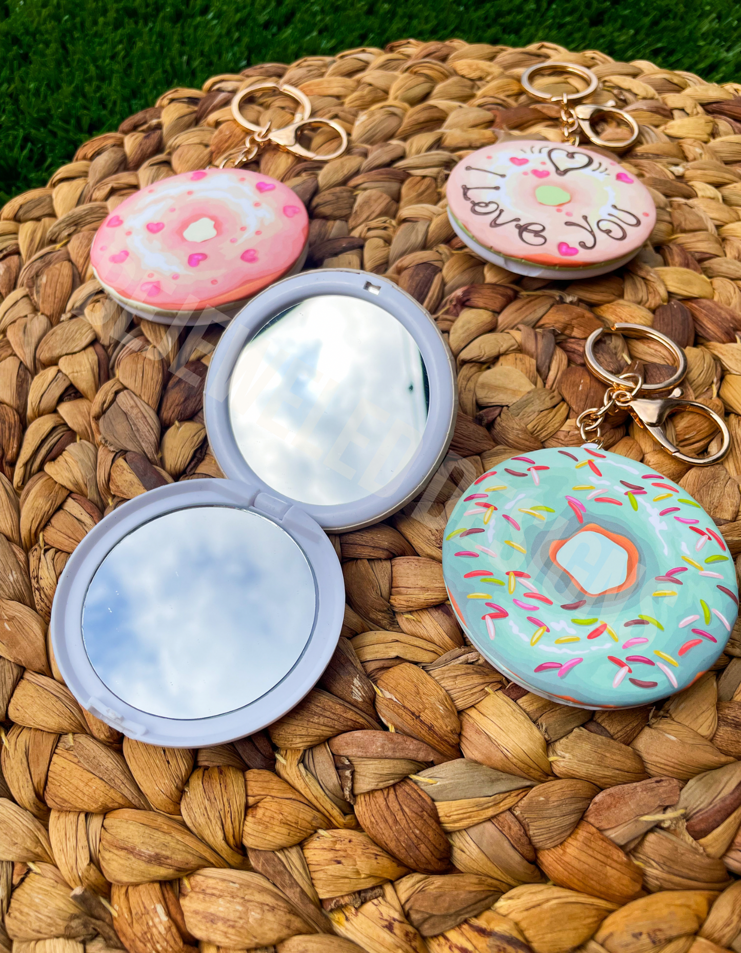Donut Mirror Keychain