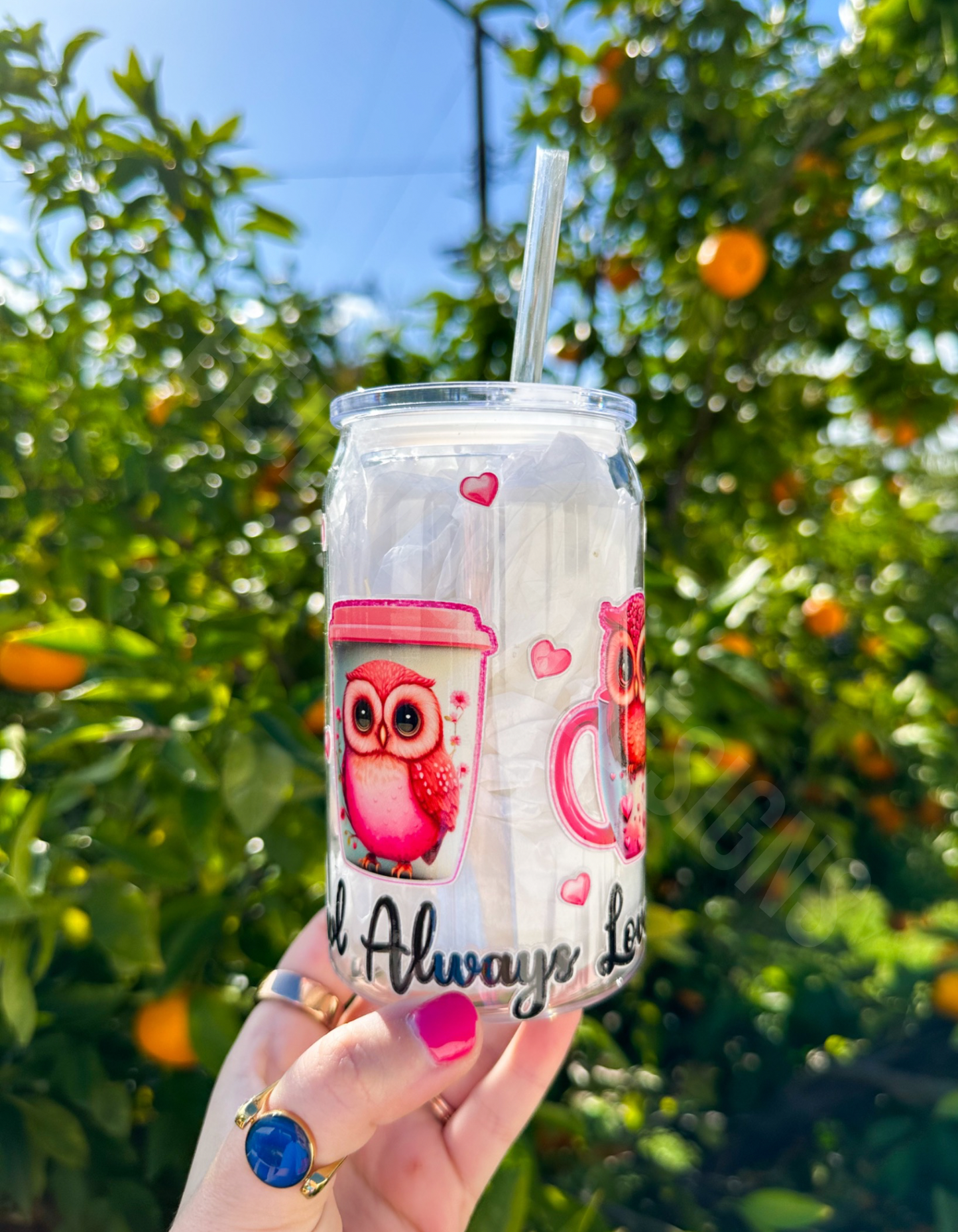 Owl Always Love You Acrylic Beer Can