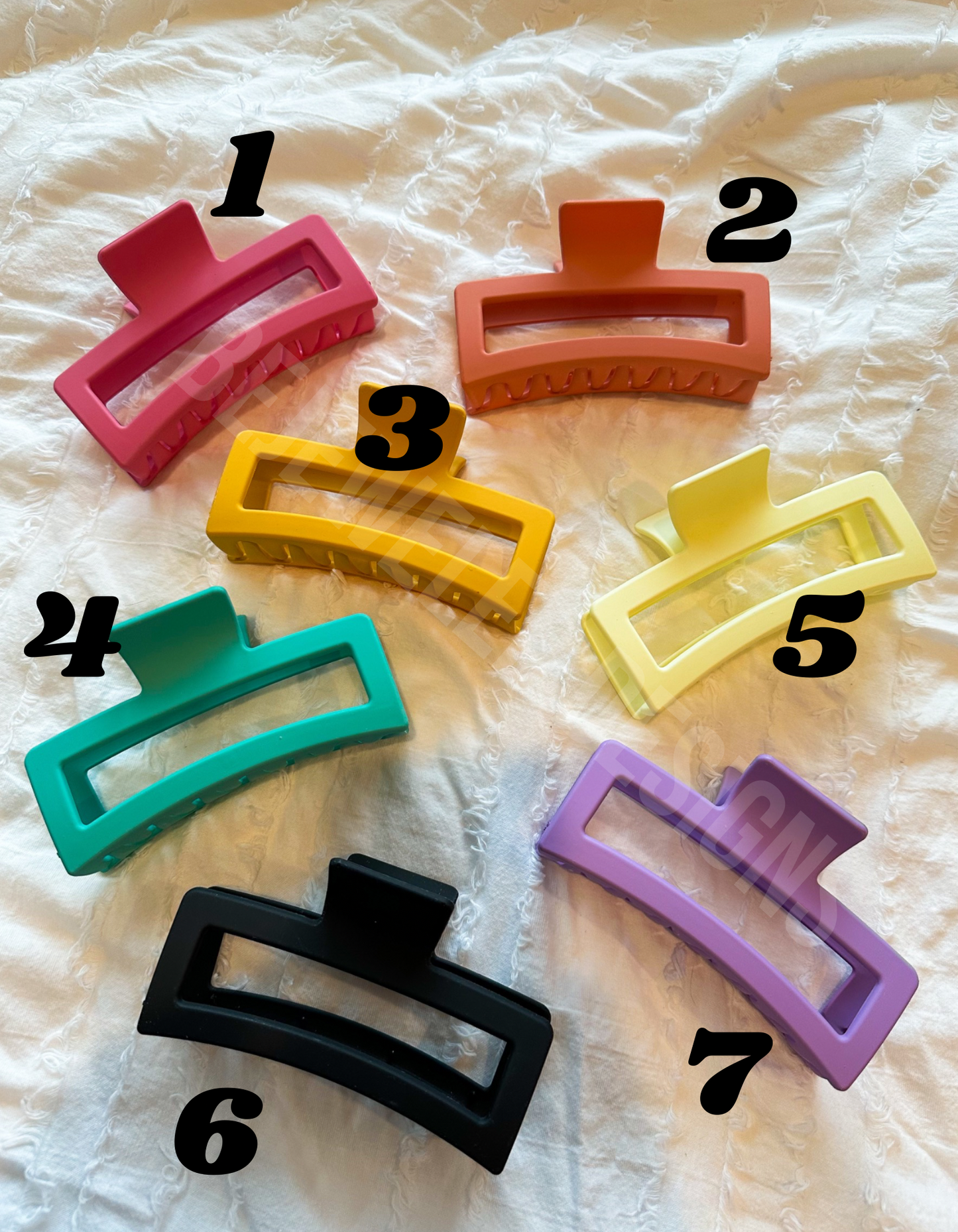 XL Matte Rectangle Hair Claw