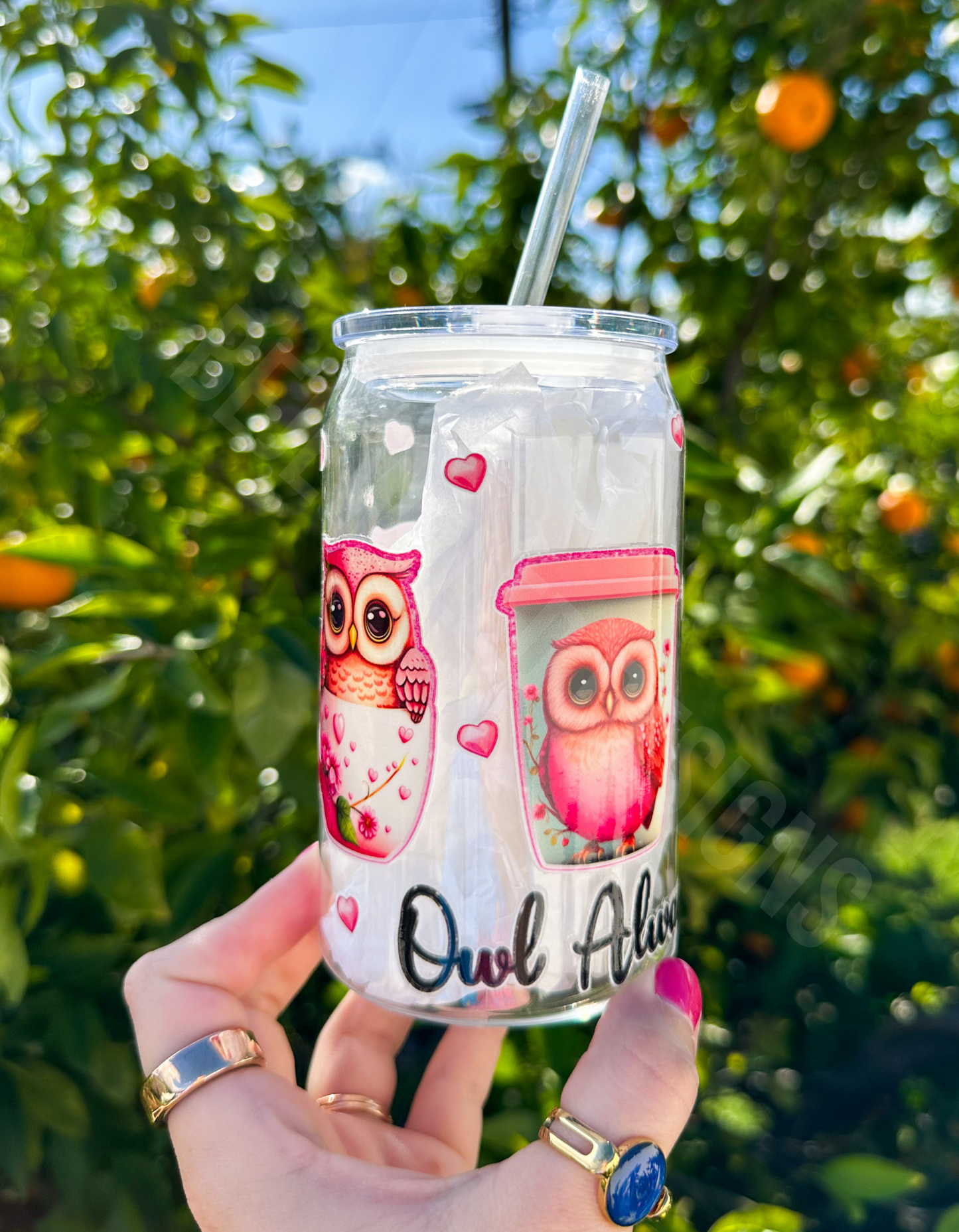 Owl Always Love You Acrylic Beer Can