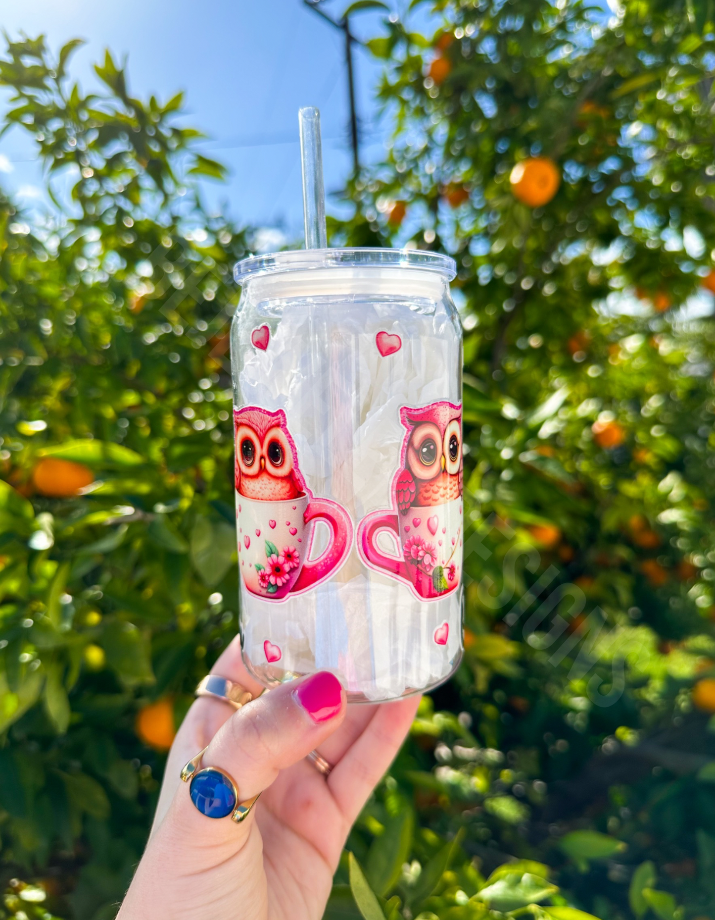 Owl Always Love You Acrylic Beer Can