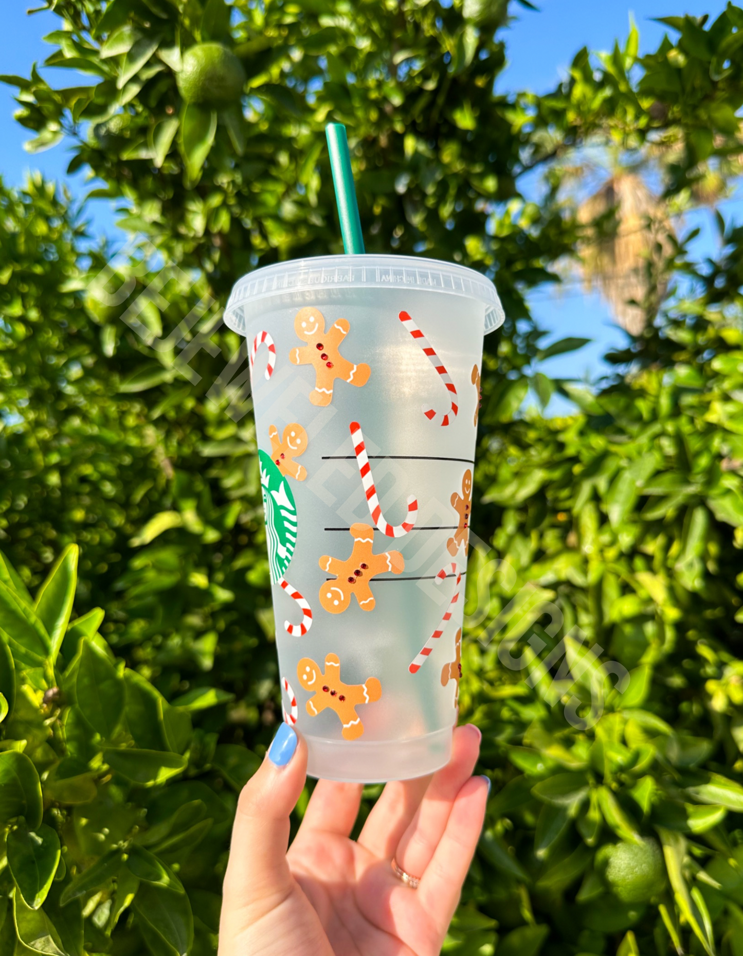 Rhinestone Gingerbread Cold Cup