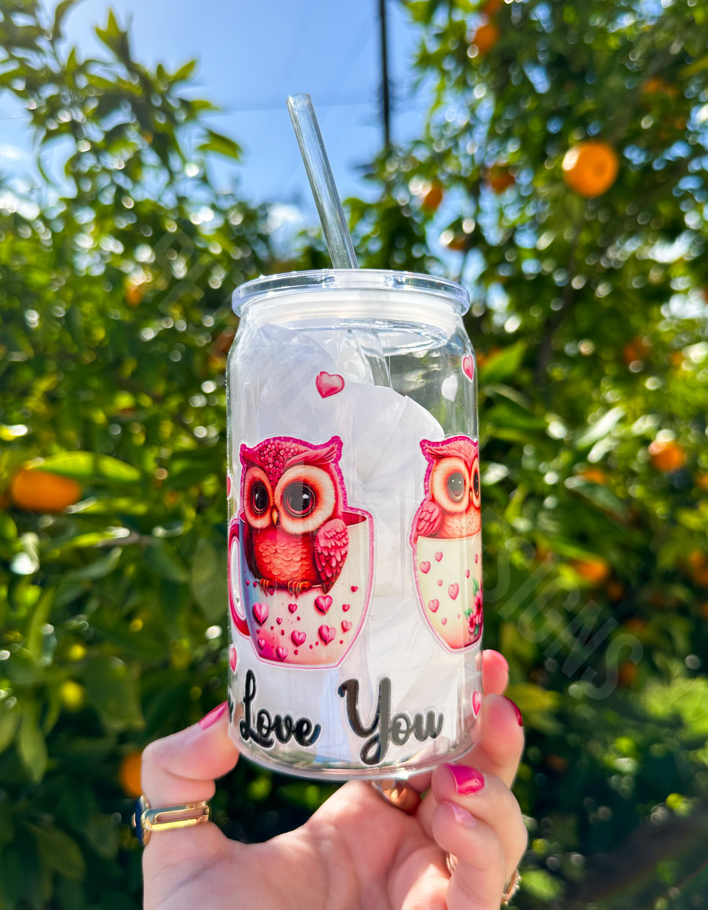 Owl Always Love You Acrylic Beer Can