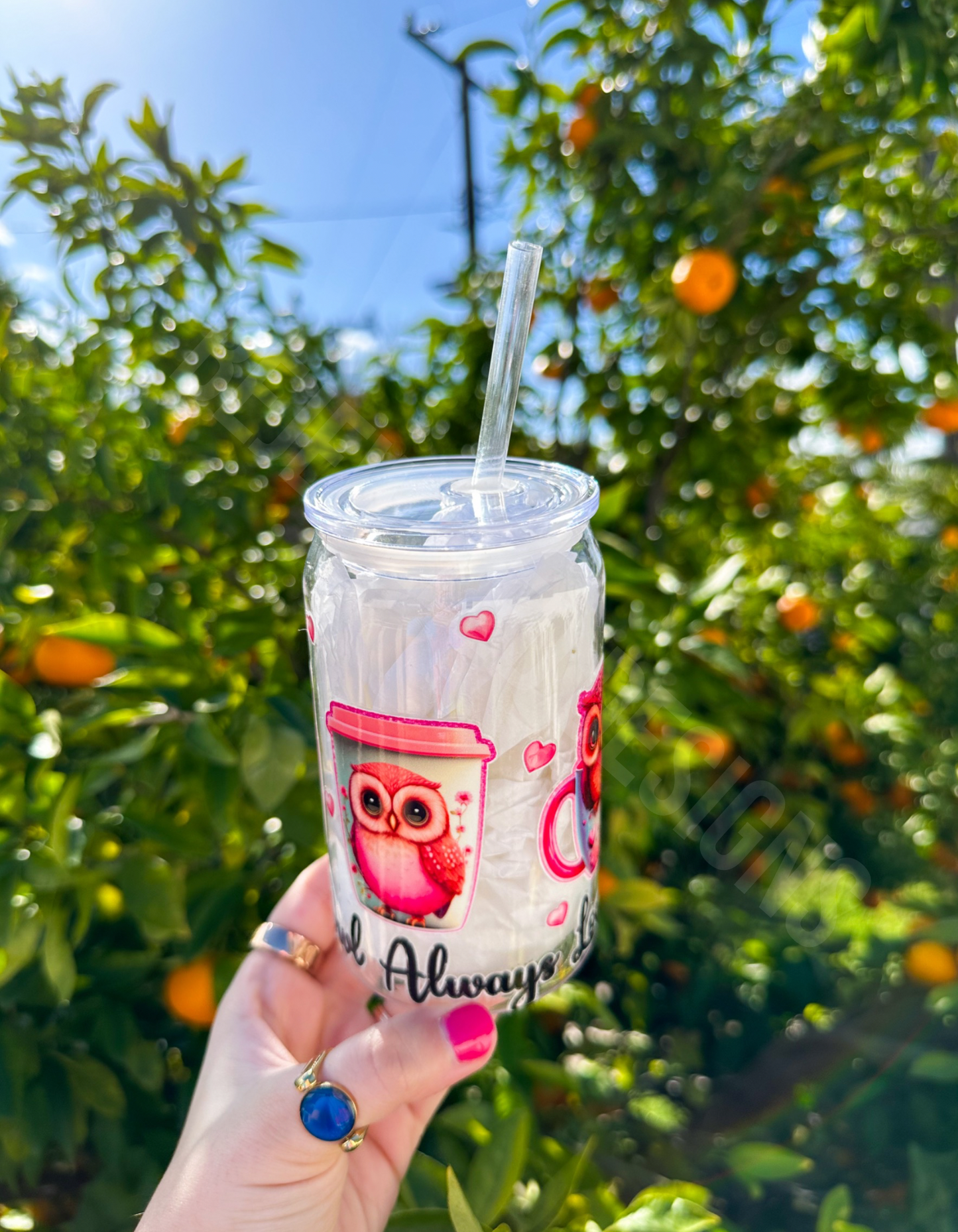 Owl Always Love You Acrylic Beer Can