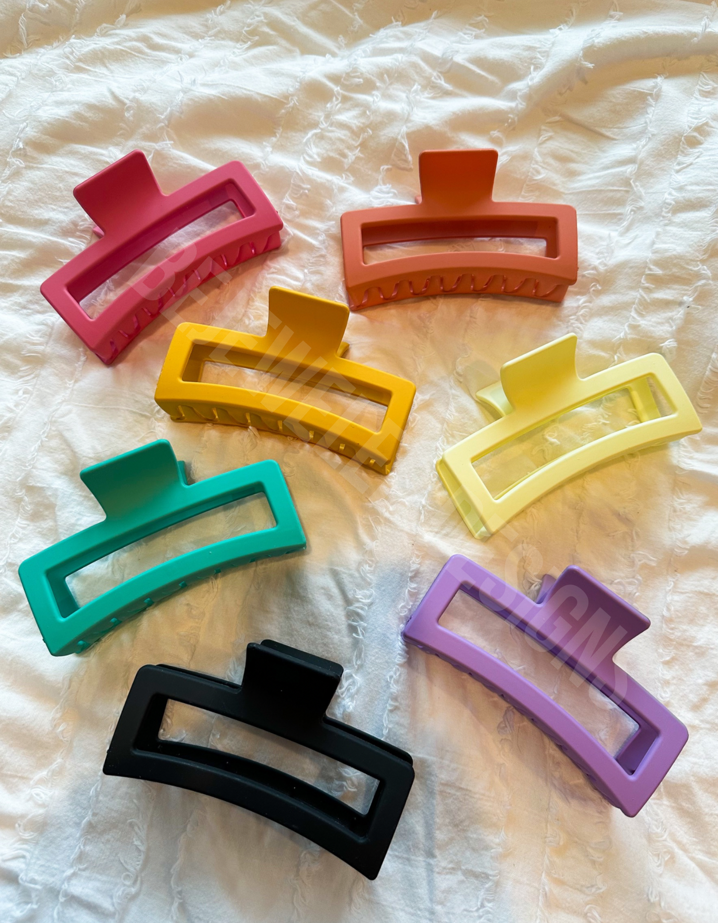XL Matte Rectangle Hair Claw