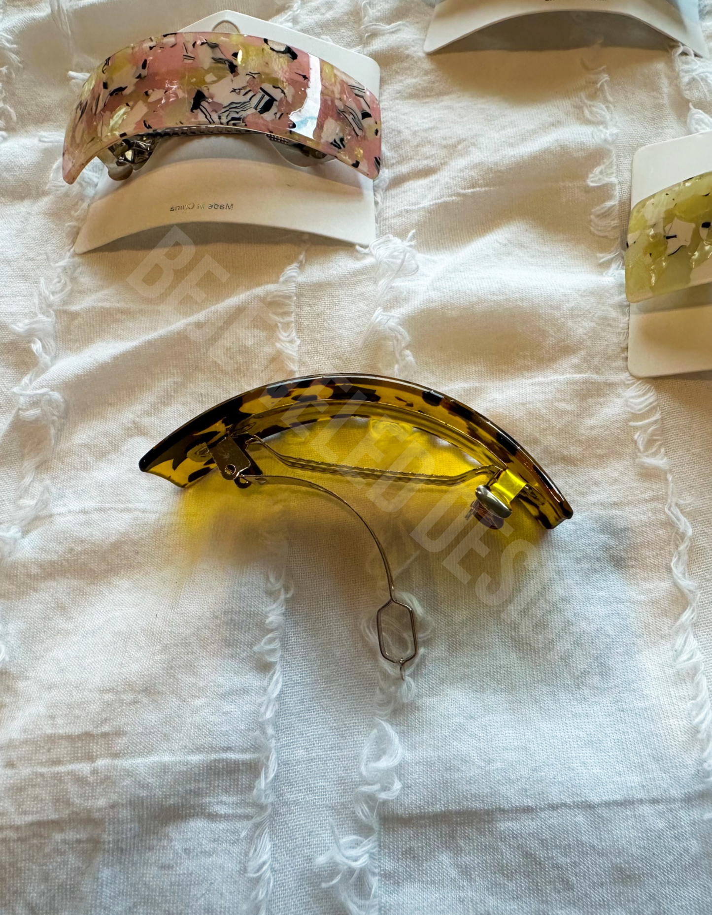 Bent Rectangle Acetate Barette