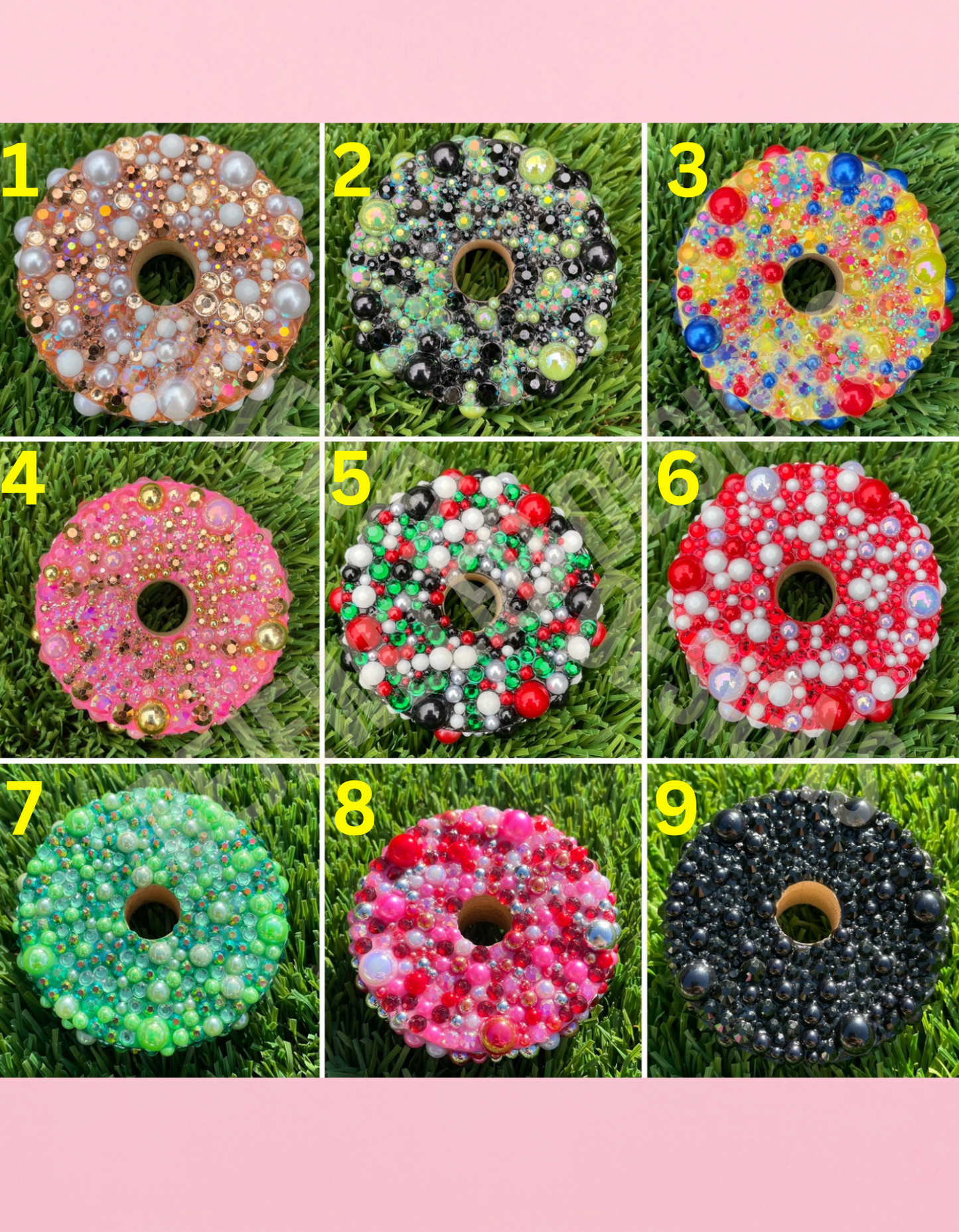 Rhinestone Bamboo Lids