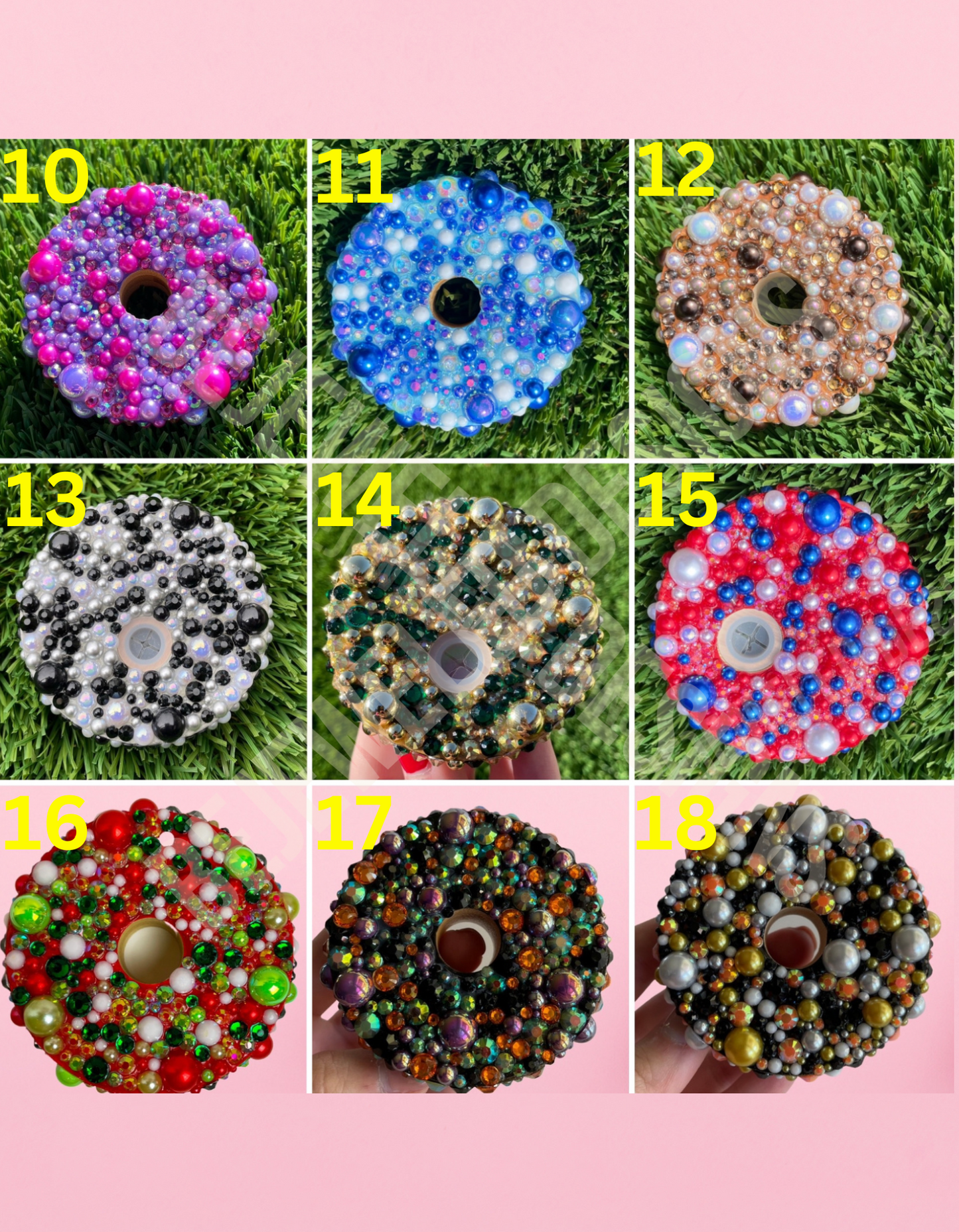 Rhinestone Bamboo Lids