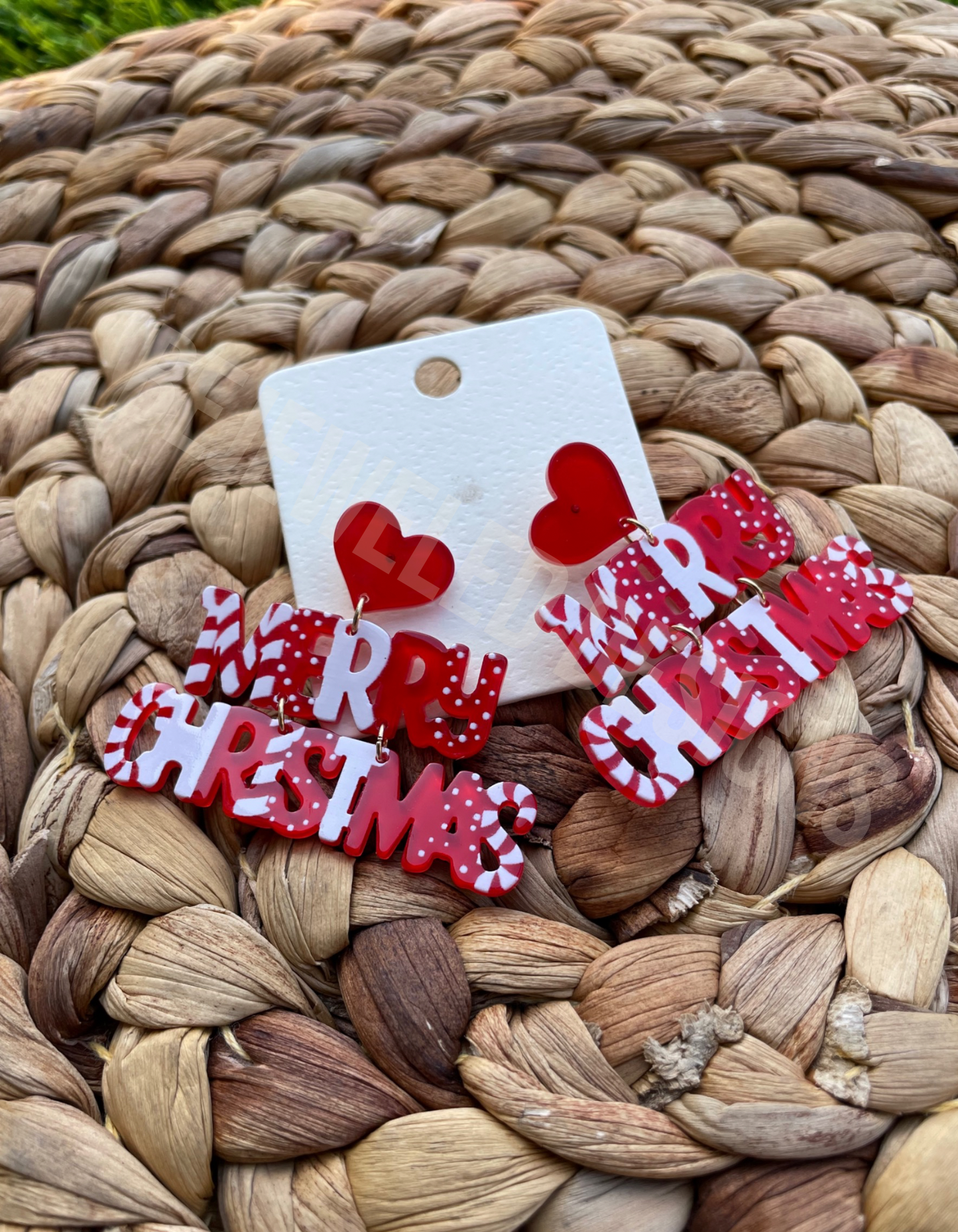 Merry Christmas Acrylic Earrings