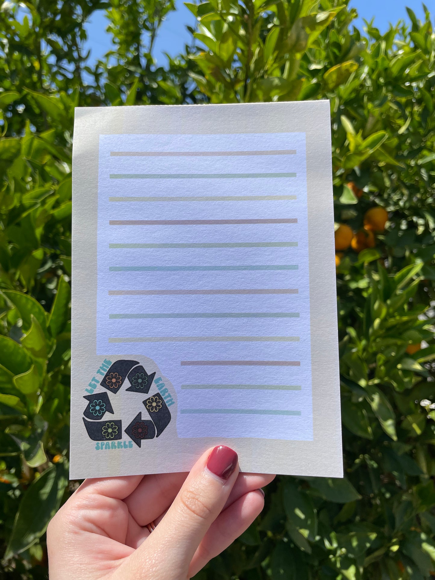 5x7 Let The Earth Sparkle Notepad