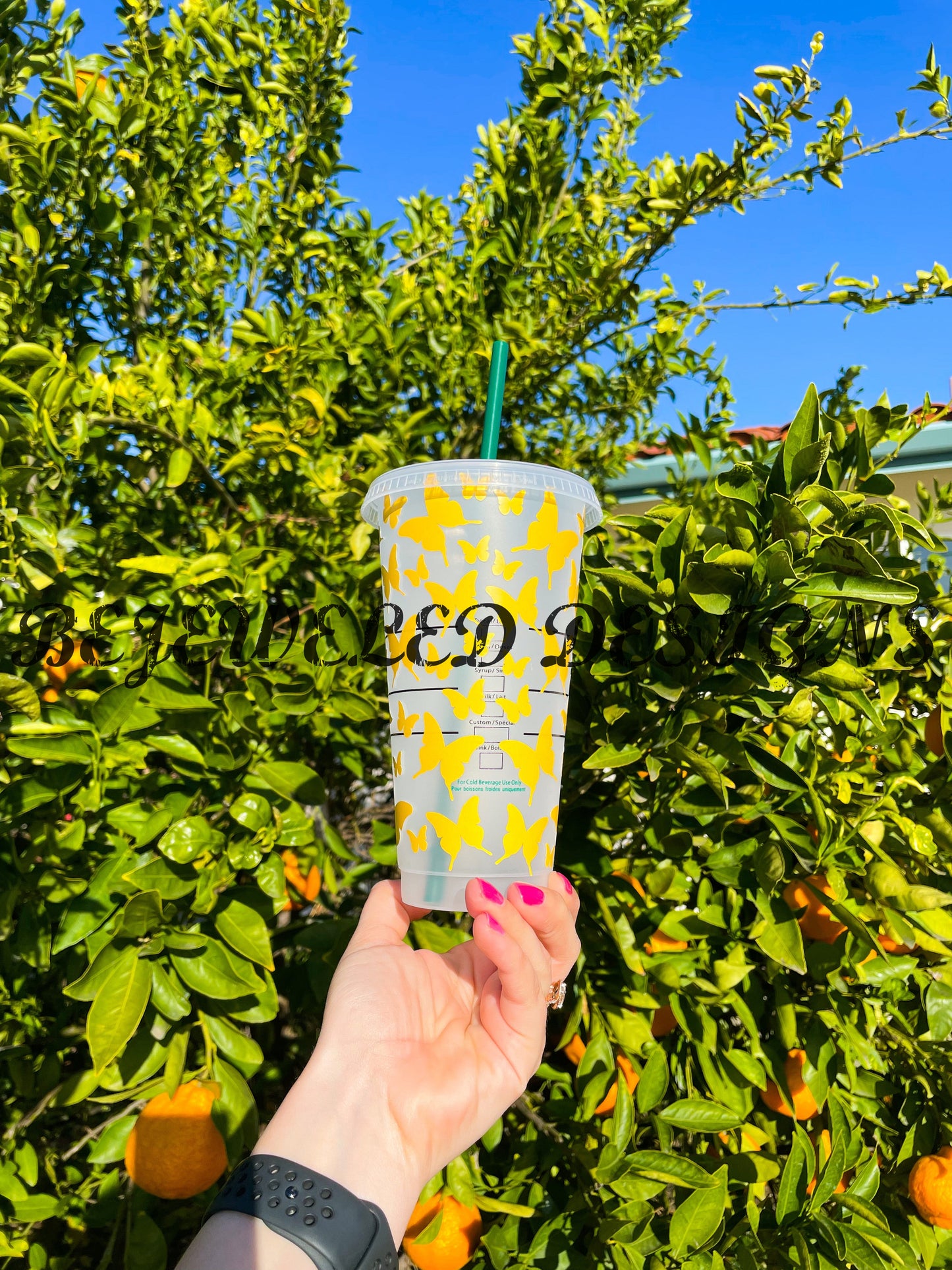 Sunflower Butterfly Cold Cup