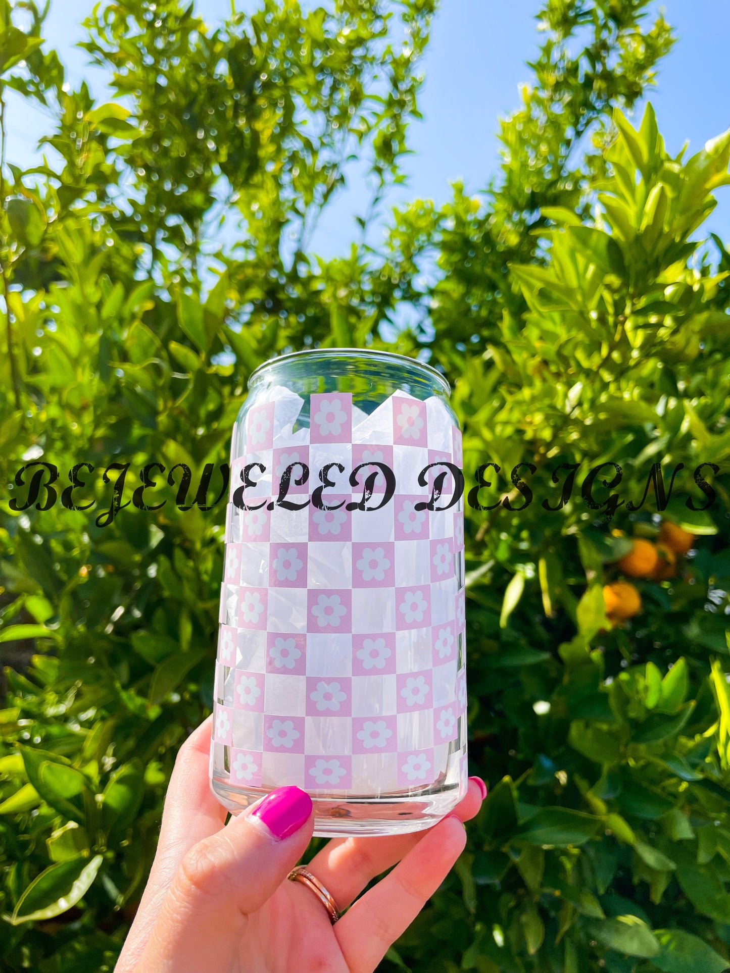 Checkered Beer Can