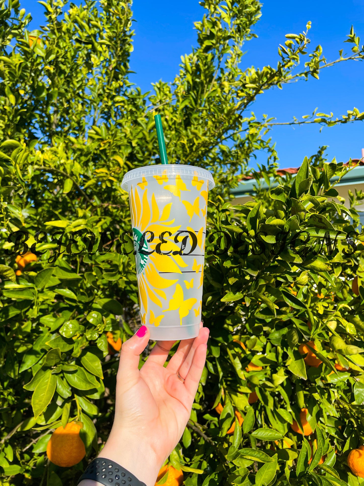 Sunflower Butterfly Cold Cup