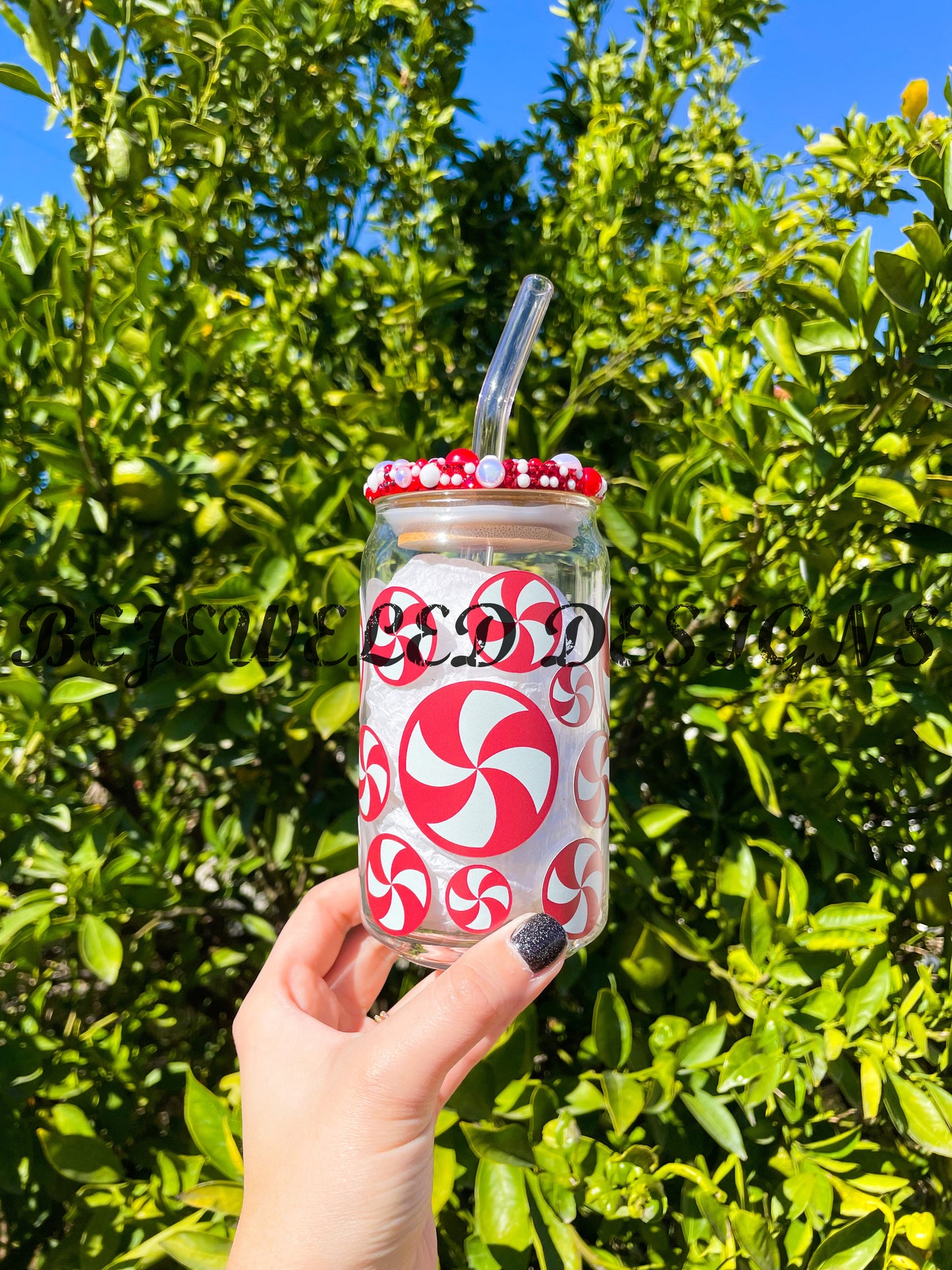 Peppermint Swirls Beer Can