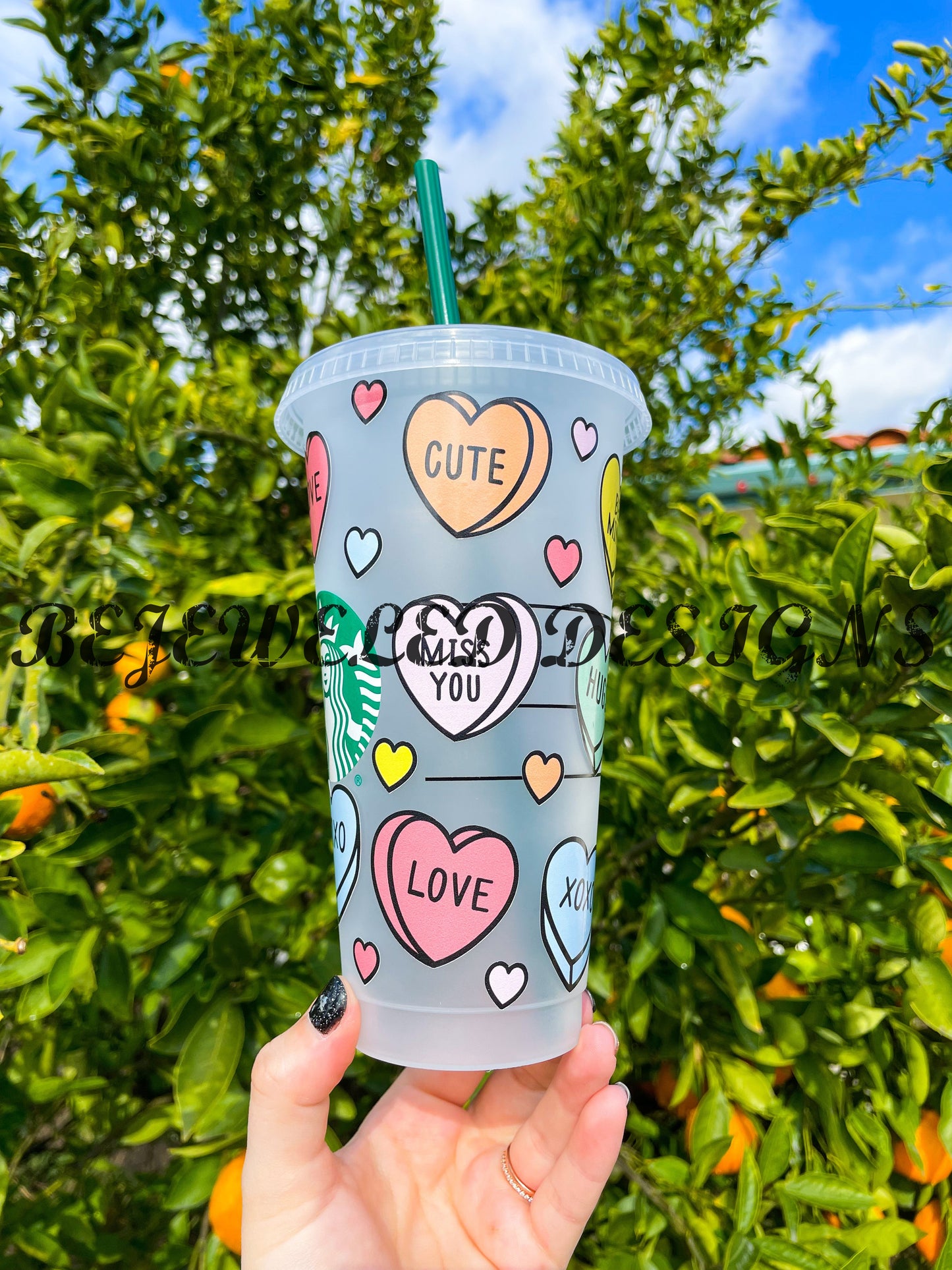 Conversation Hearts Cold Cup
