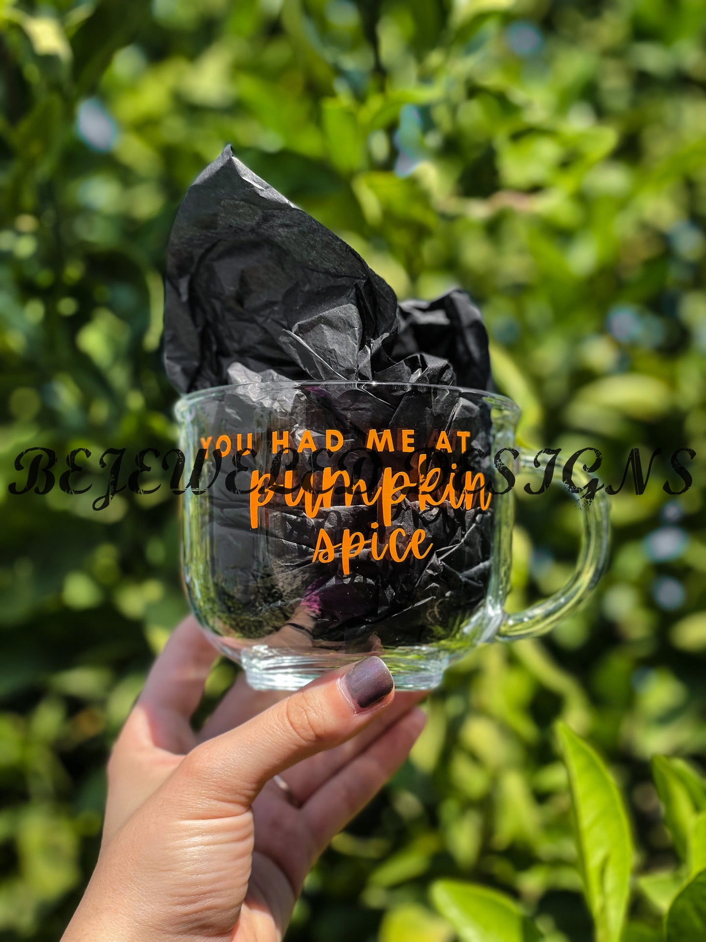 Pumpkin Spice Glass Mug