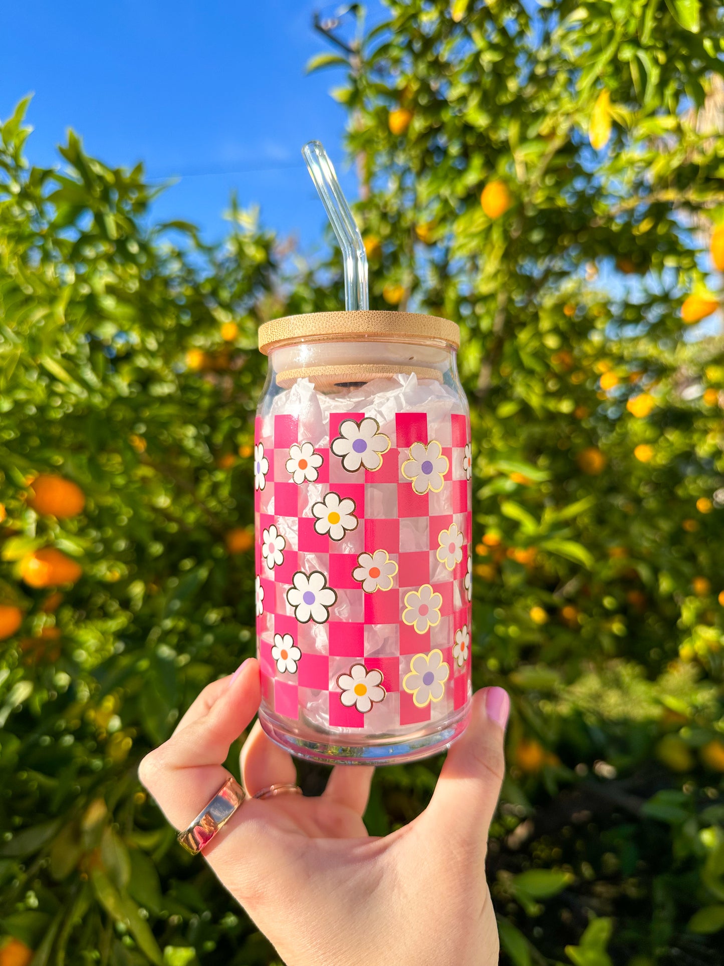 Floral Beer Can