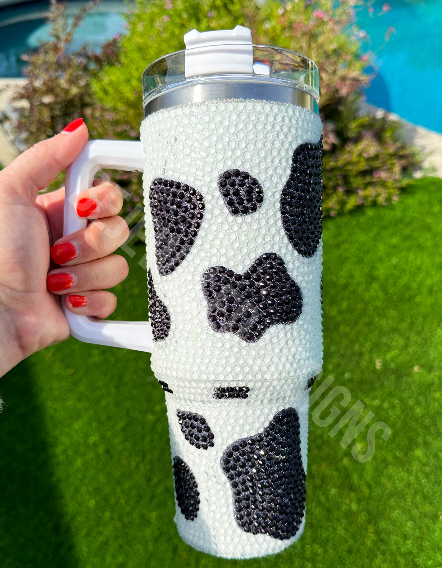 GLOW IN THE DARK Cow Bling 40 OZ Tumbler