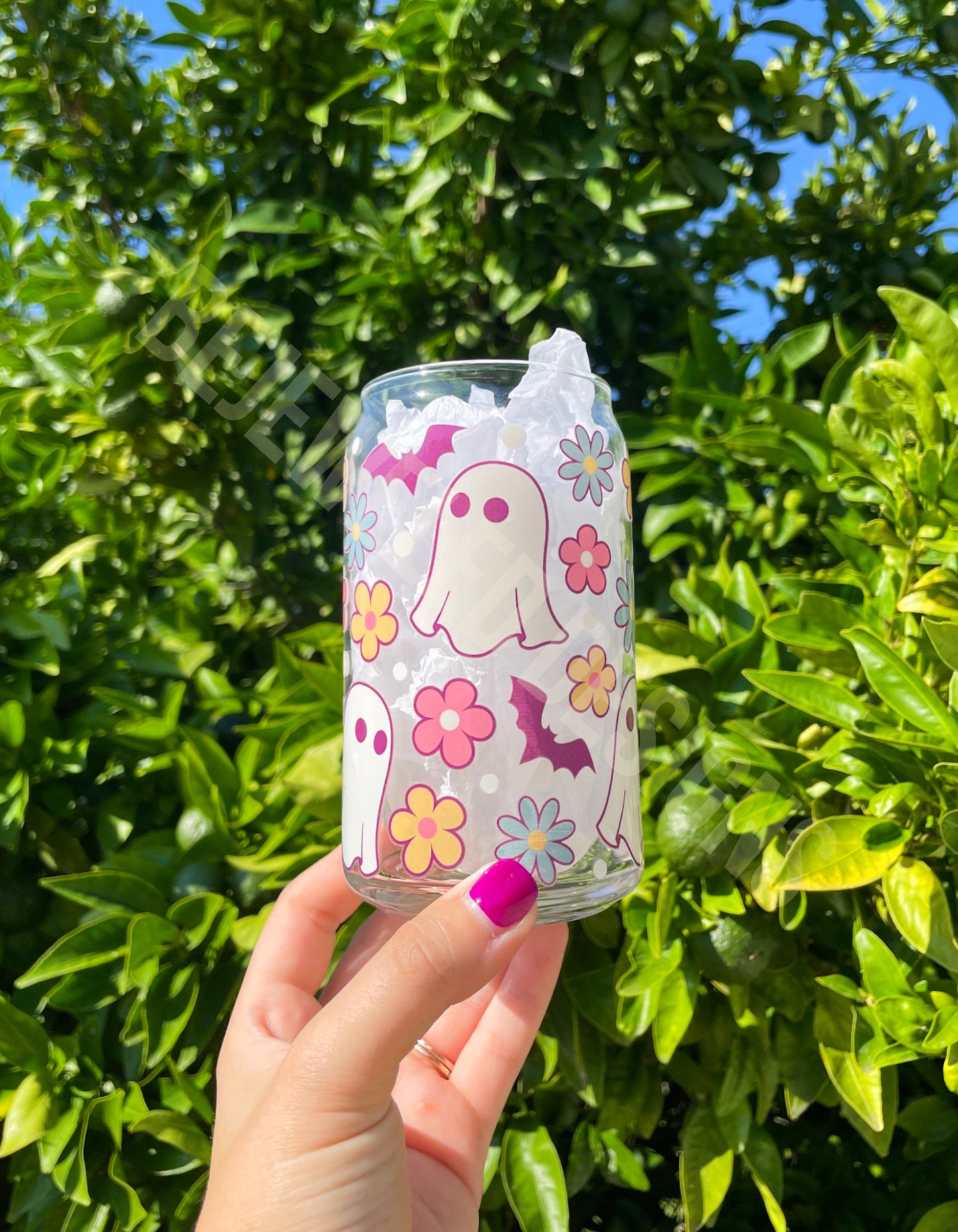 Floral Ghosts Beer Can