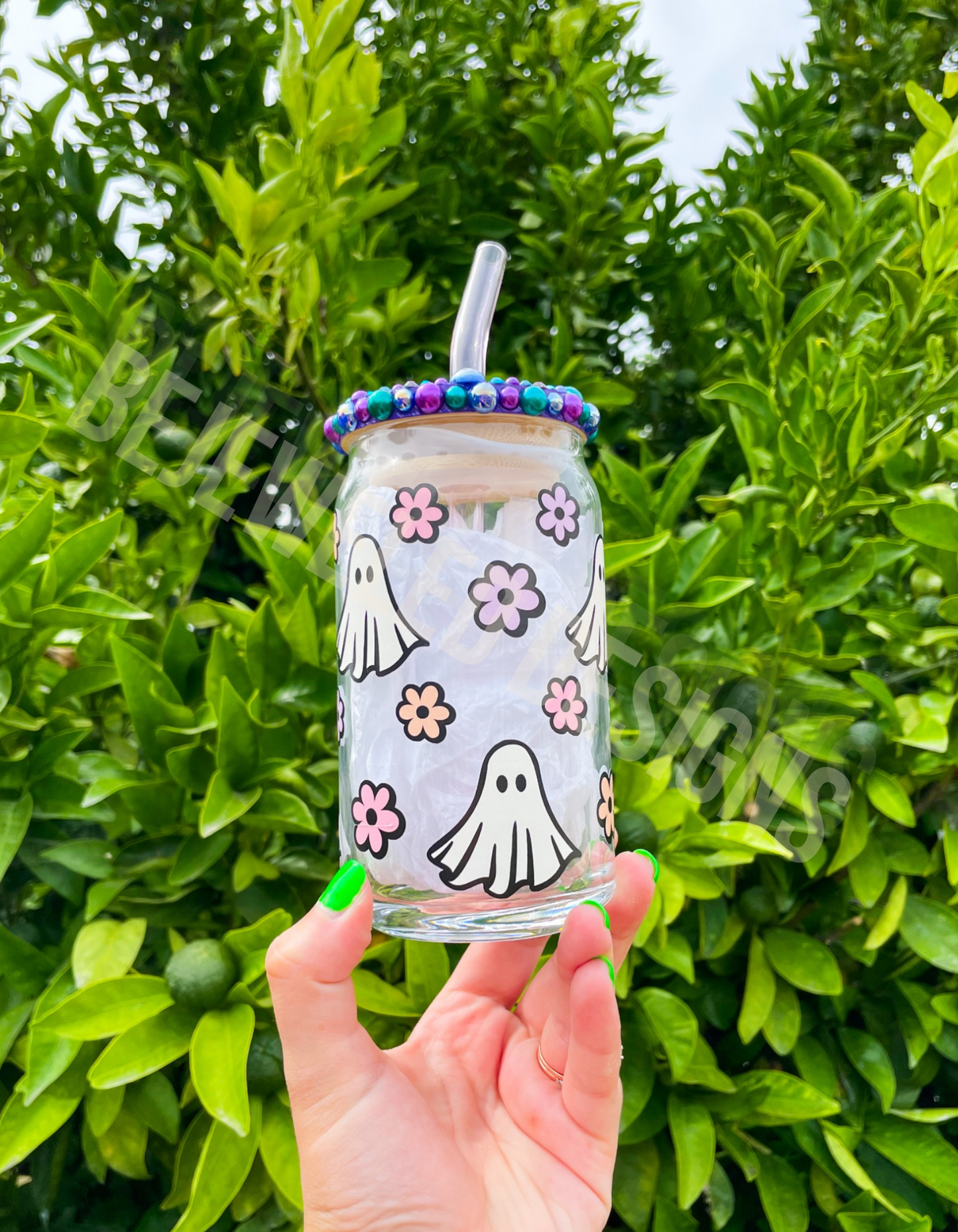 Floral Ghosts Beer Can