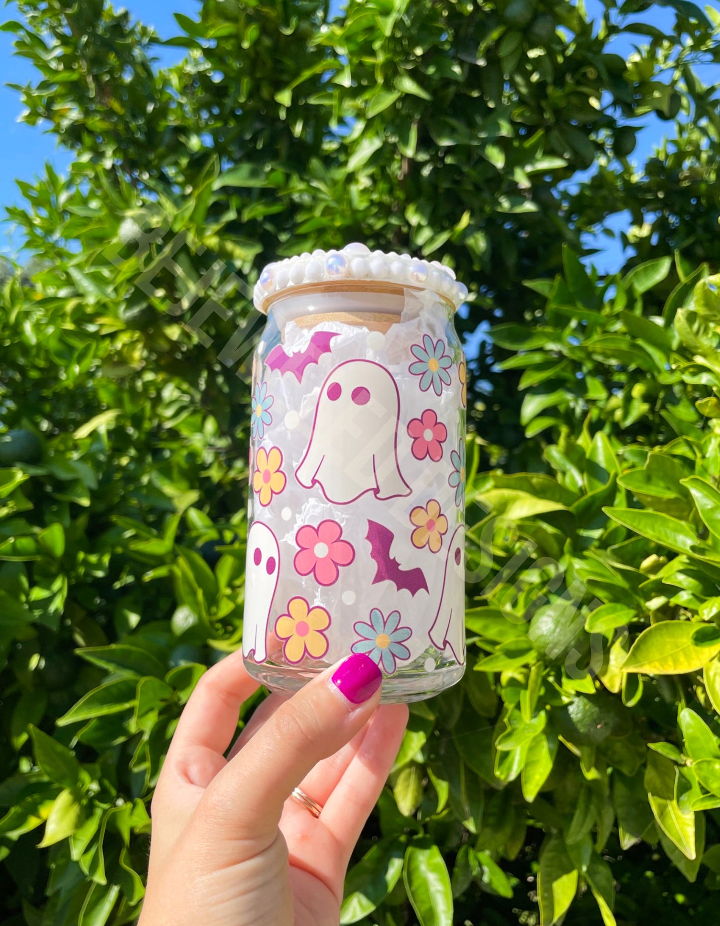 Floral Ghosts Beer Can