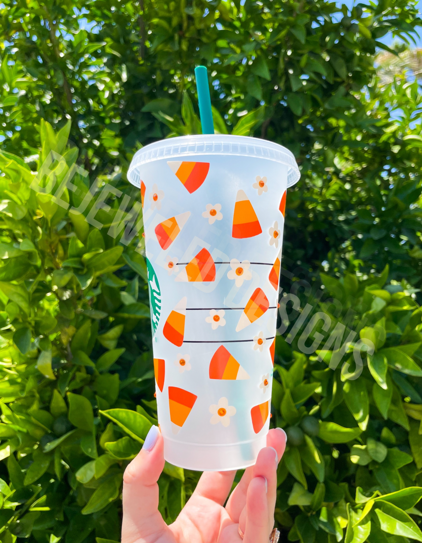 Rhinestone Candy Corn Cold Cup