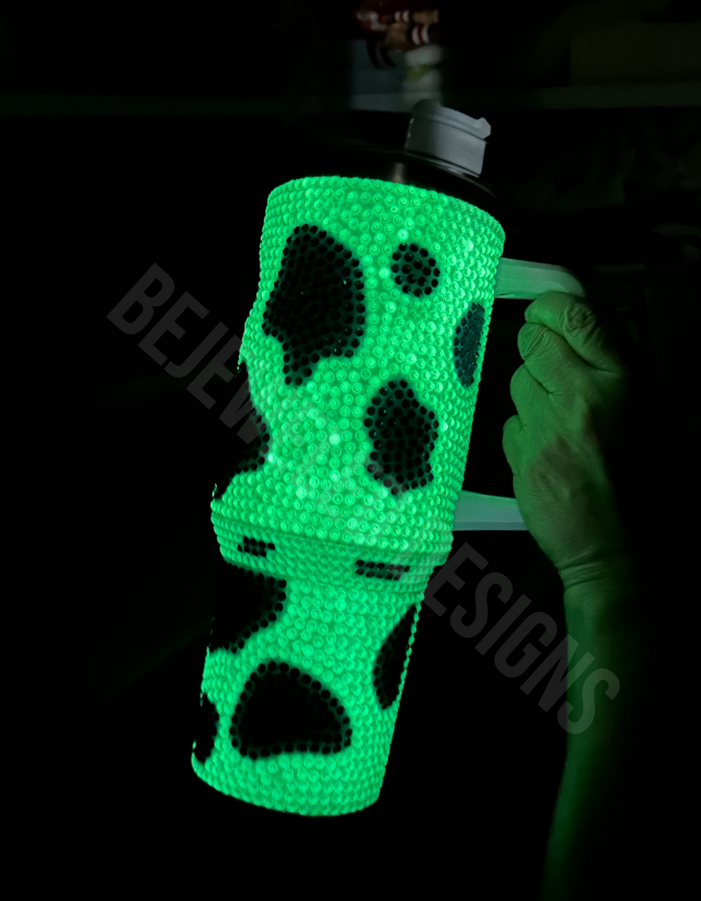 GLOW IN THE DARK Cow Bling 40 OZ Tumbler