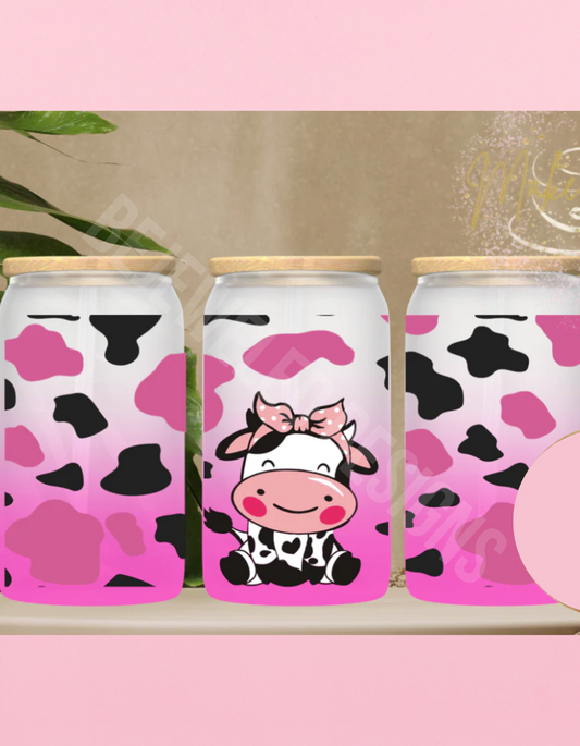 Cowprint Beer Can