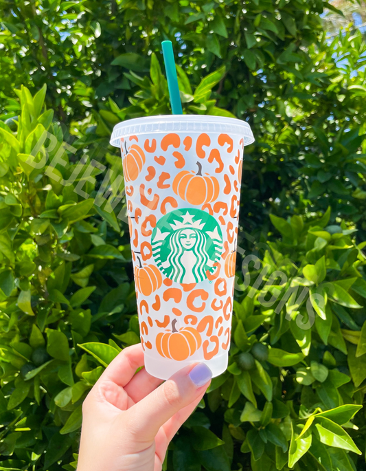 Pumpkin Leopard Cold Cup