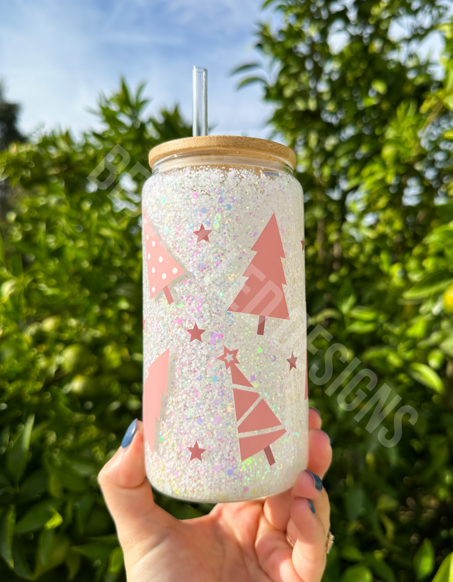 Pink Trees Snowglobe