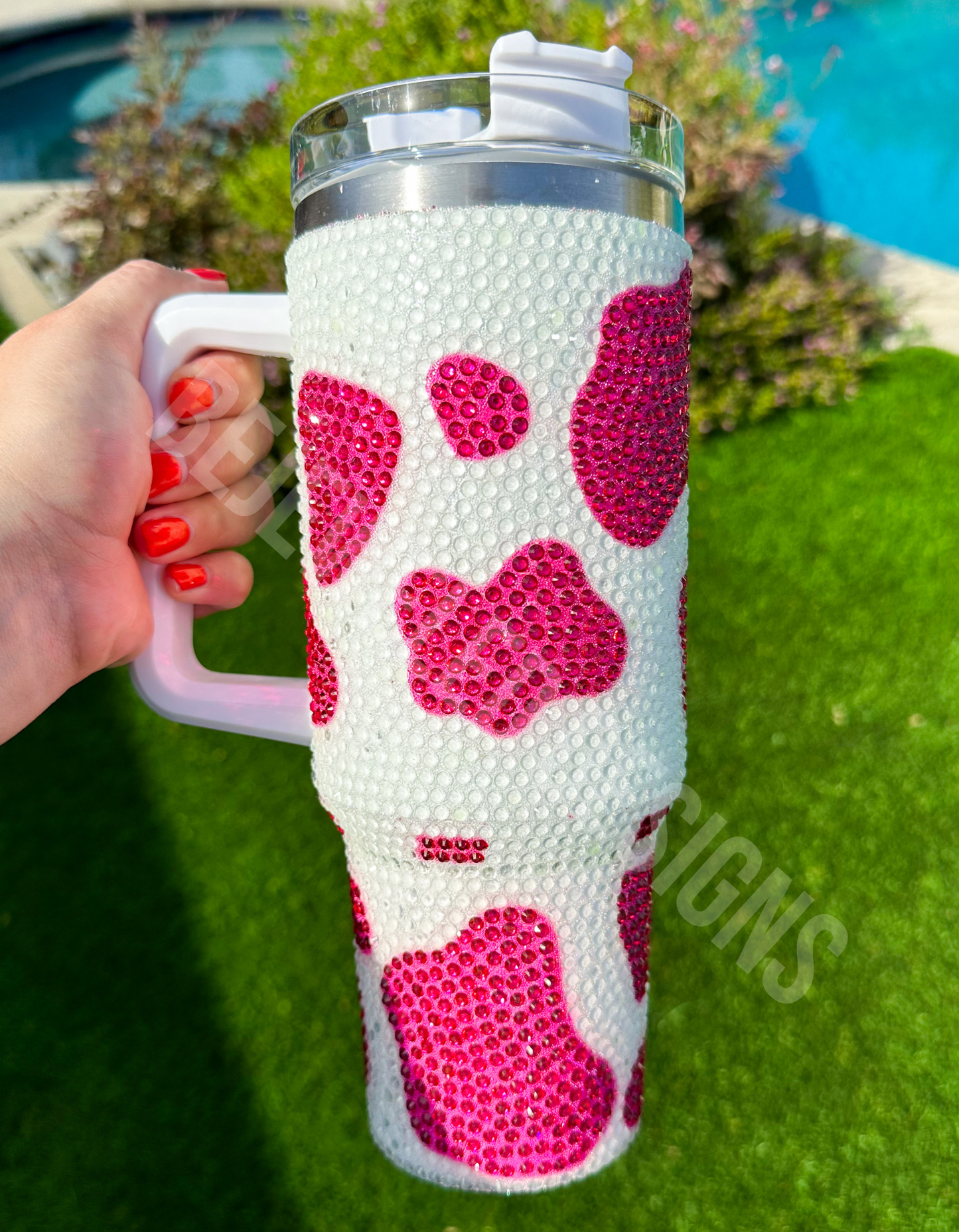 GLOW IN THE DARK Cow Bling 40 OZ Tumbler