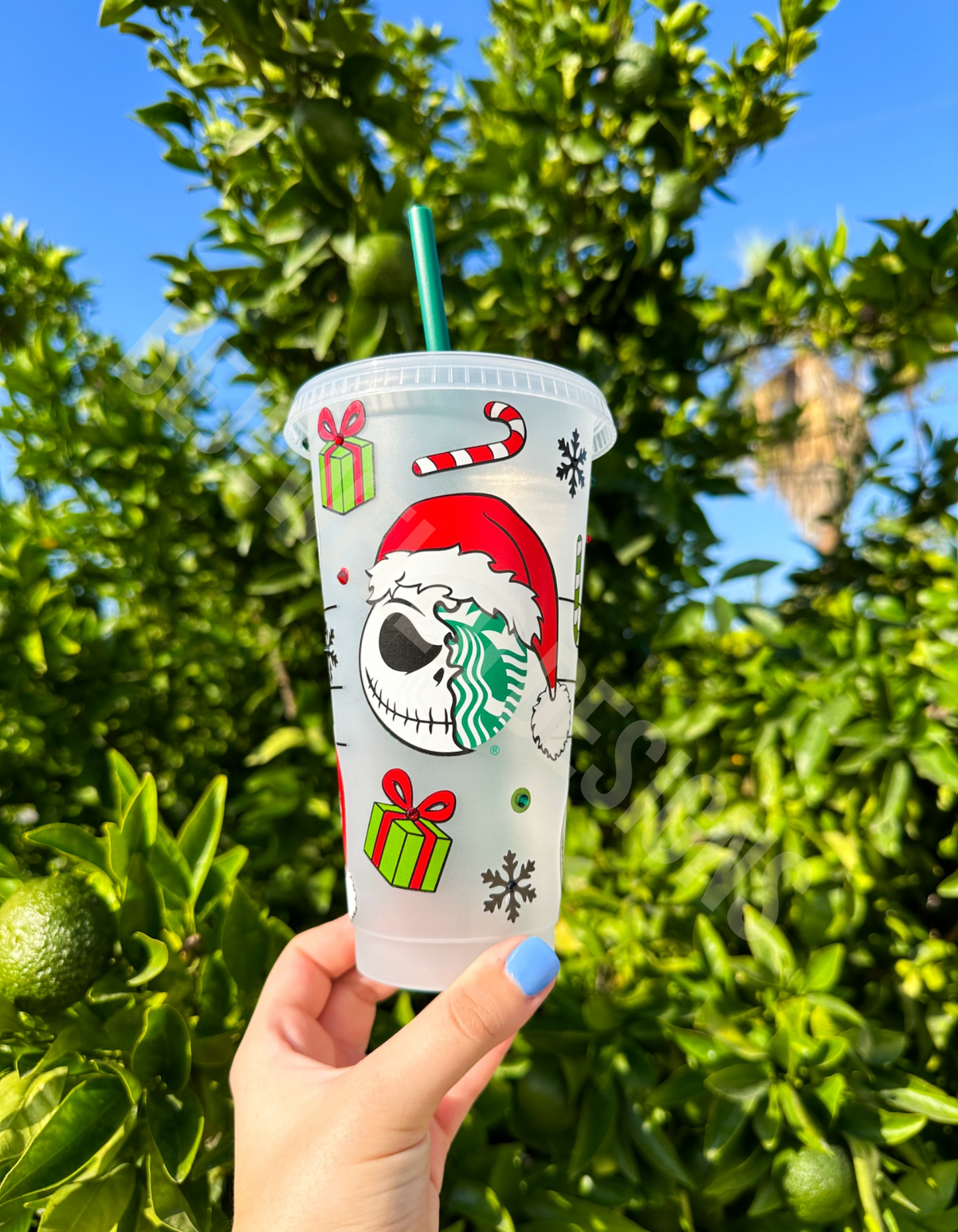 Rhinestone Christmas Cold Cup