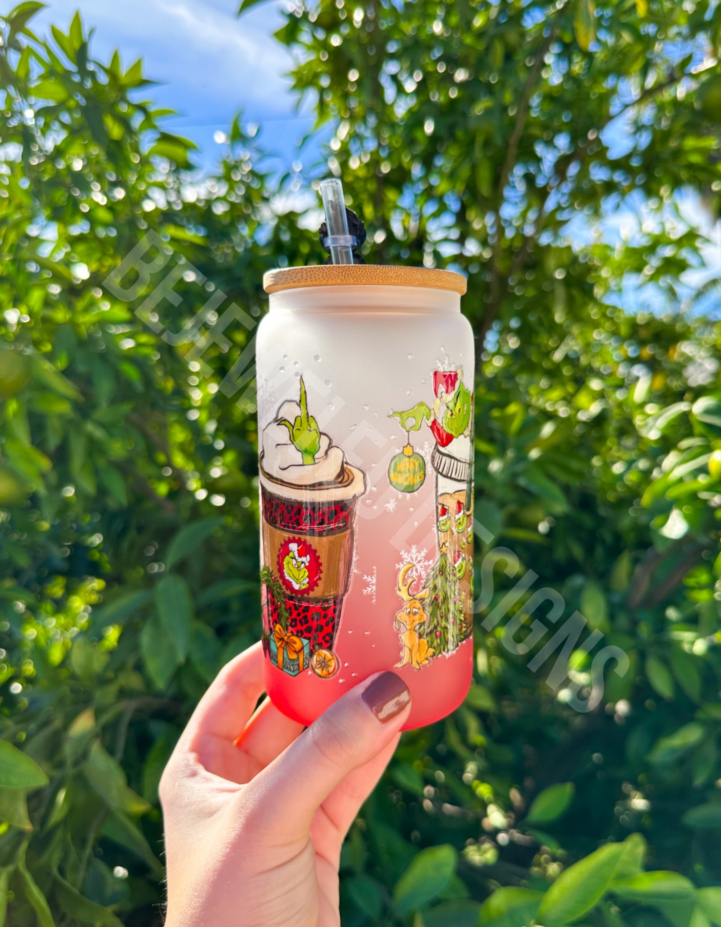 Christmas Ombre Cold Cup
