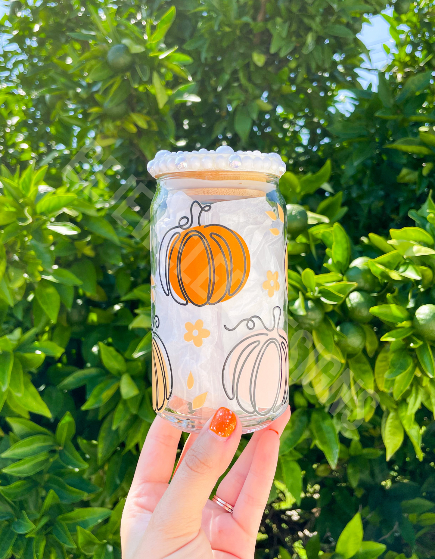 Boho Pumpkins Beer Can