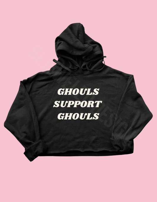 Ghouls Support Ghouls Cropped Hoodie
