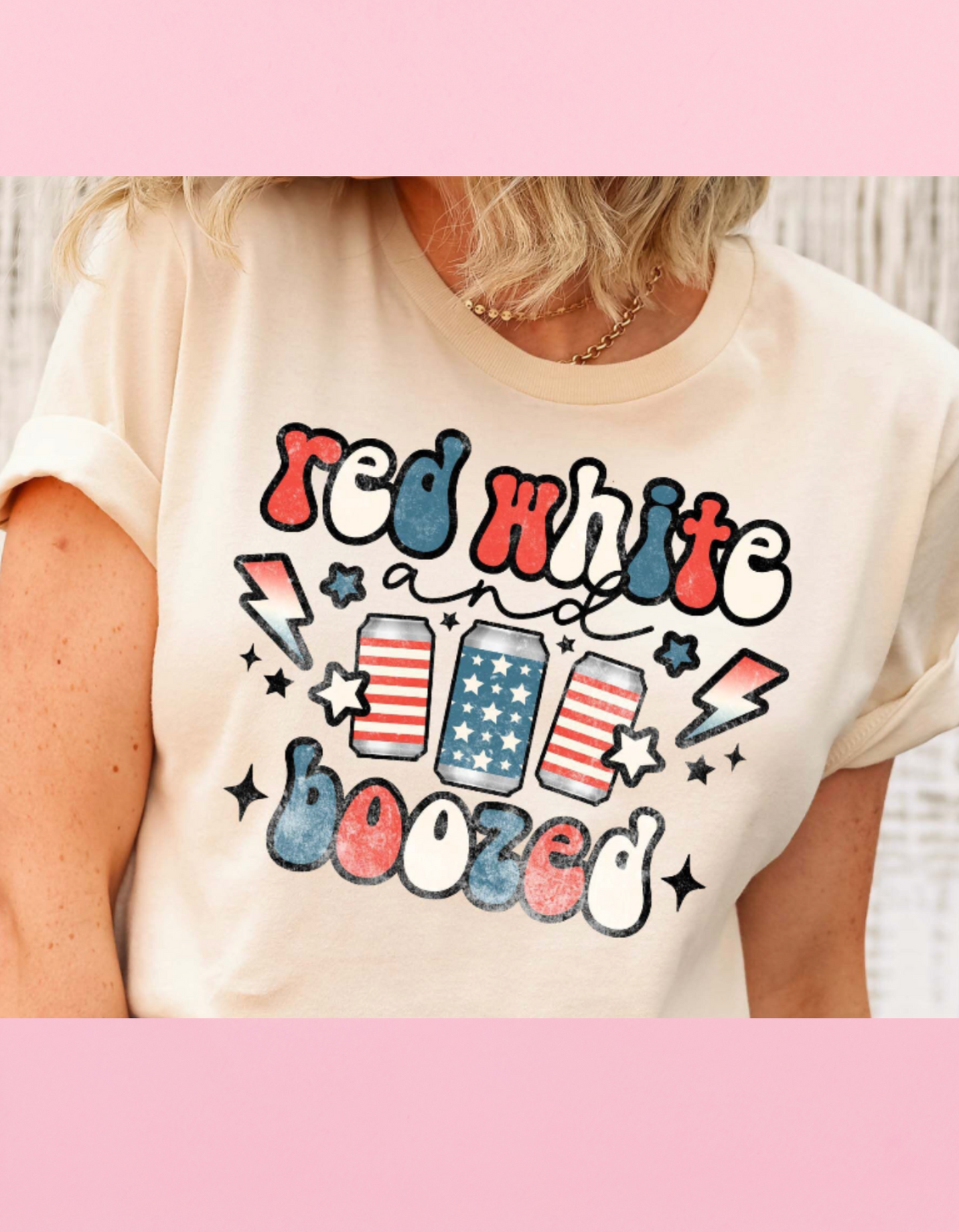 Red White & Boozed Sublimation Shirt