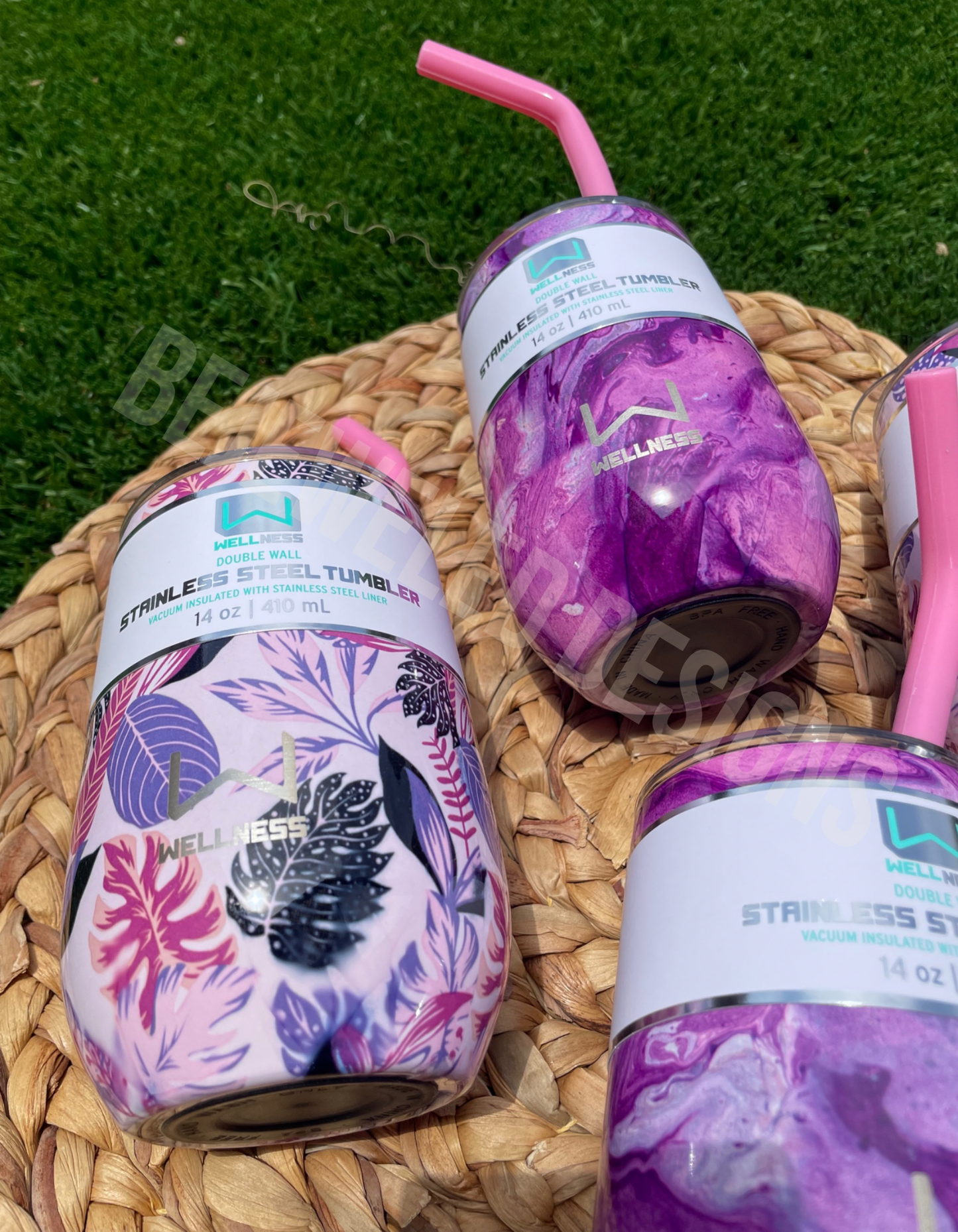 Wine Tumblers (With Lid & Straw)