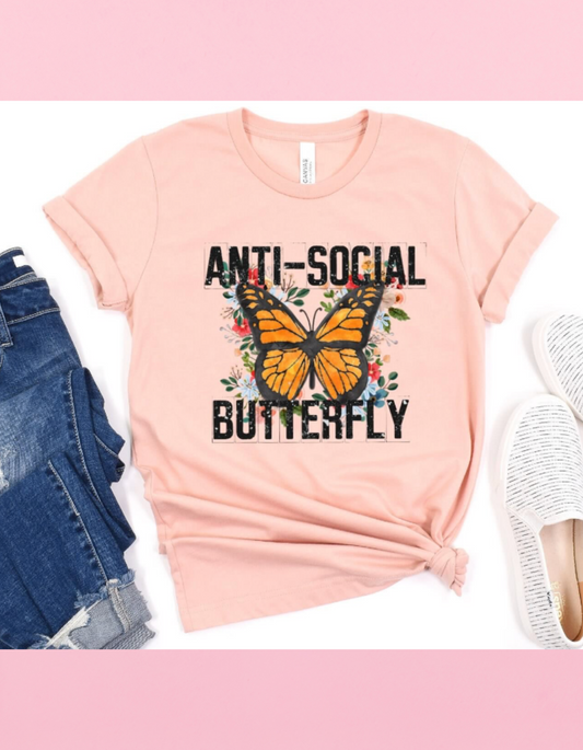Anti-Social Butterfly Sublimation Shirt