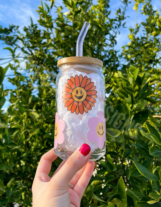 Happy Floral Beer Can