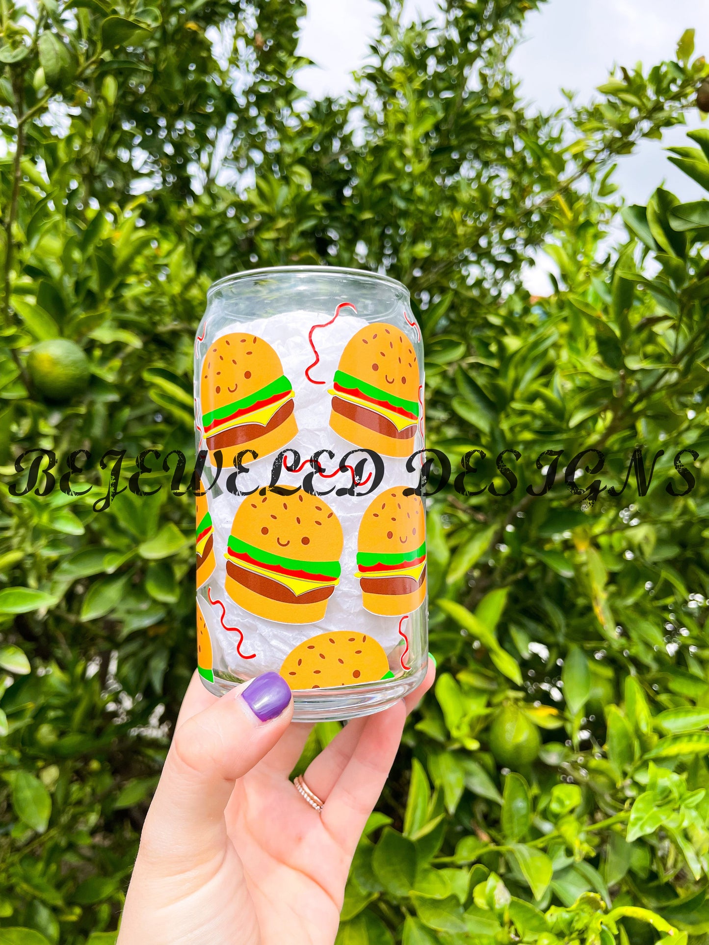 Burger Beer Can