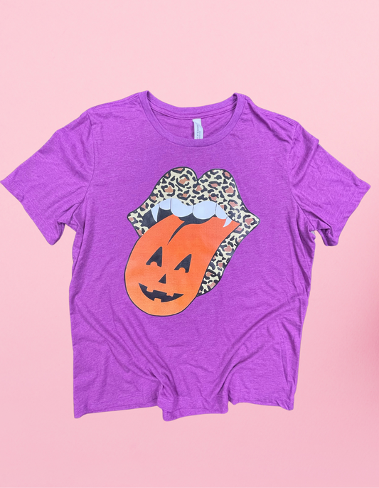 Leopard Pumpkin Tongue Shirt
