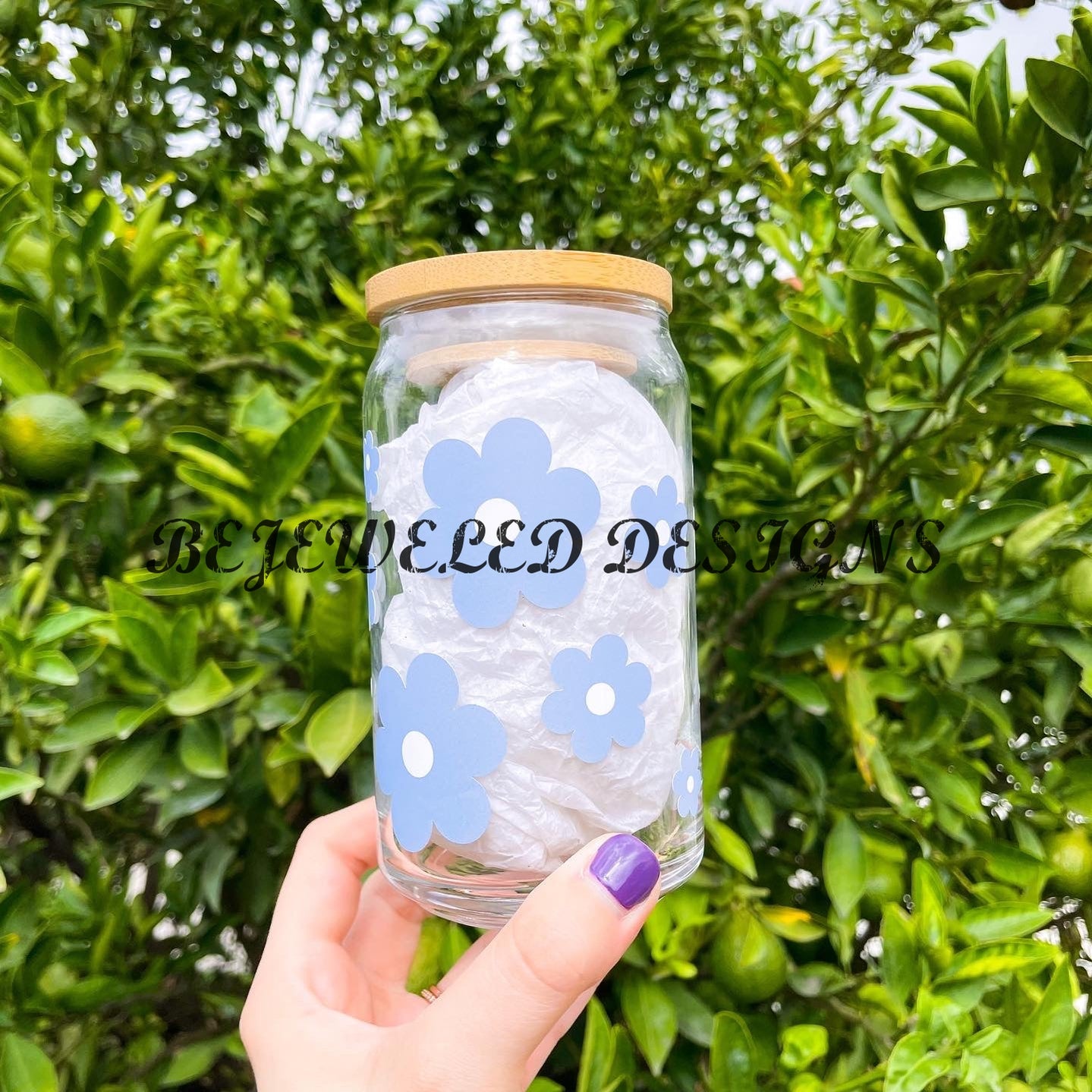 Flower Power Beer Can