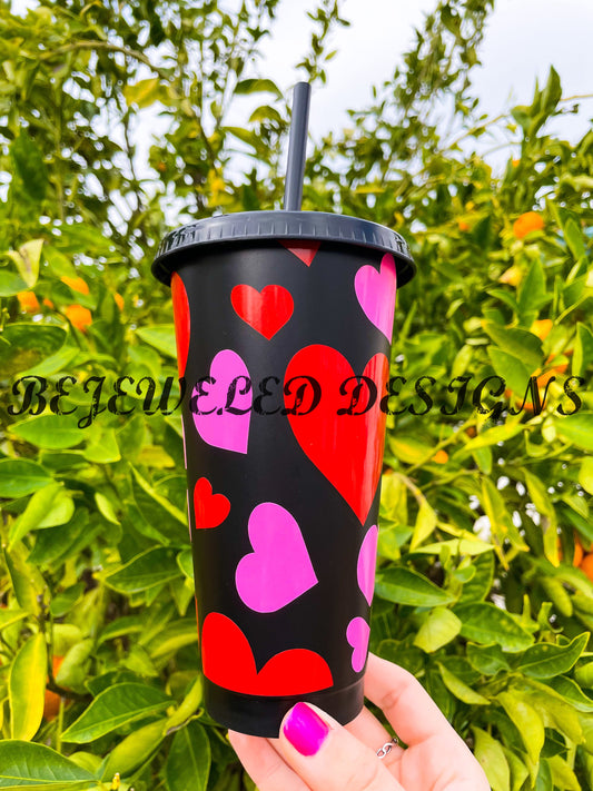 Reusable Heart Cold Cup