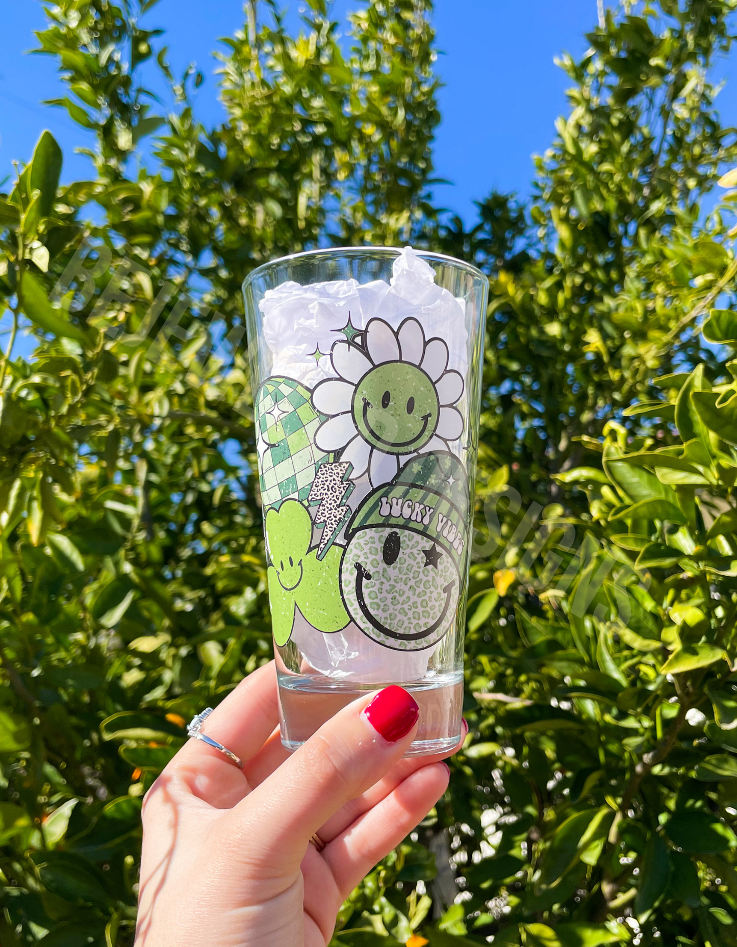 Lucky Vibes Glass