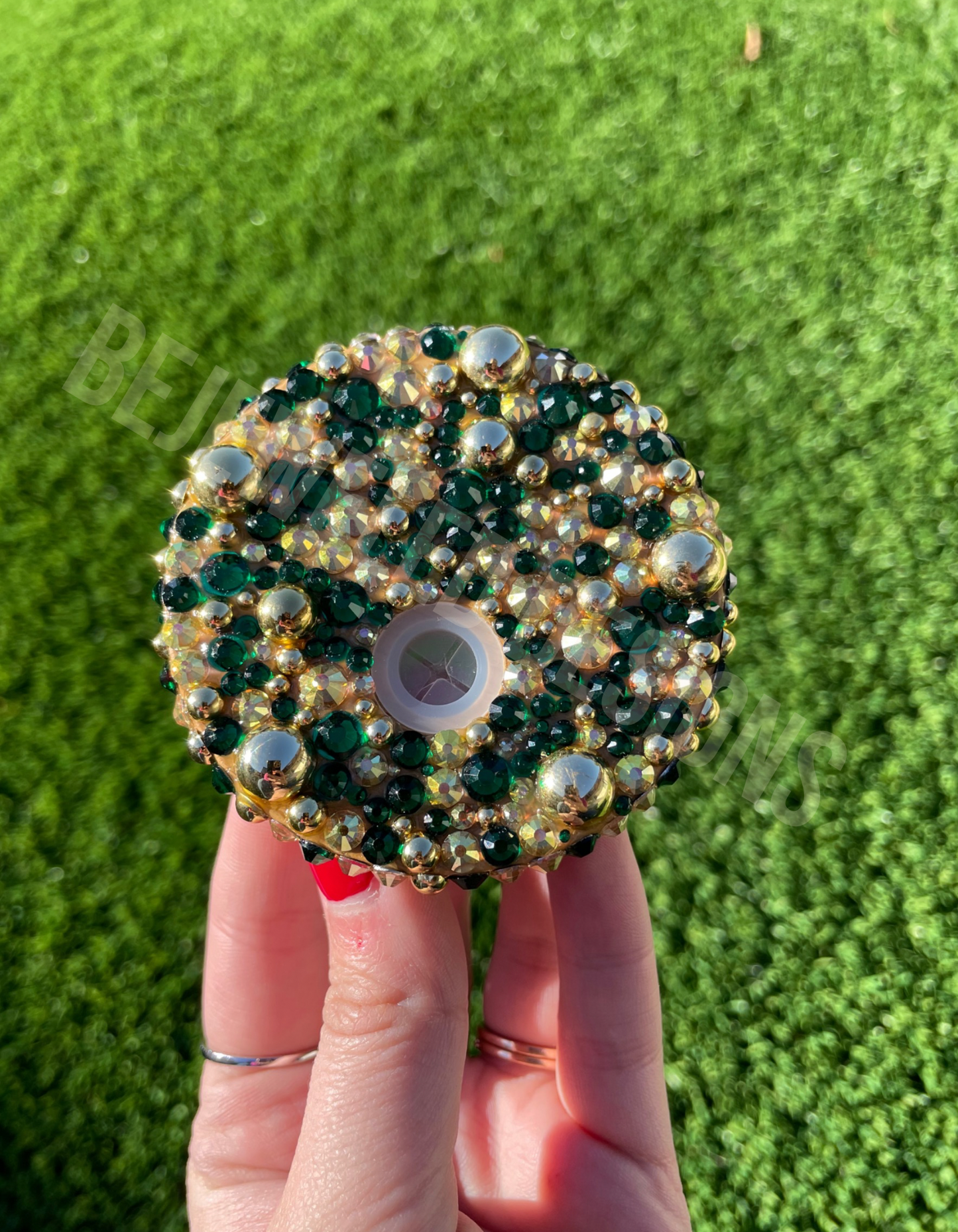 Rhinestone Bamboo Lids