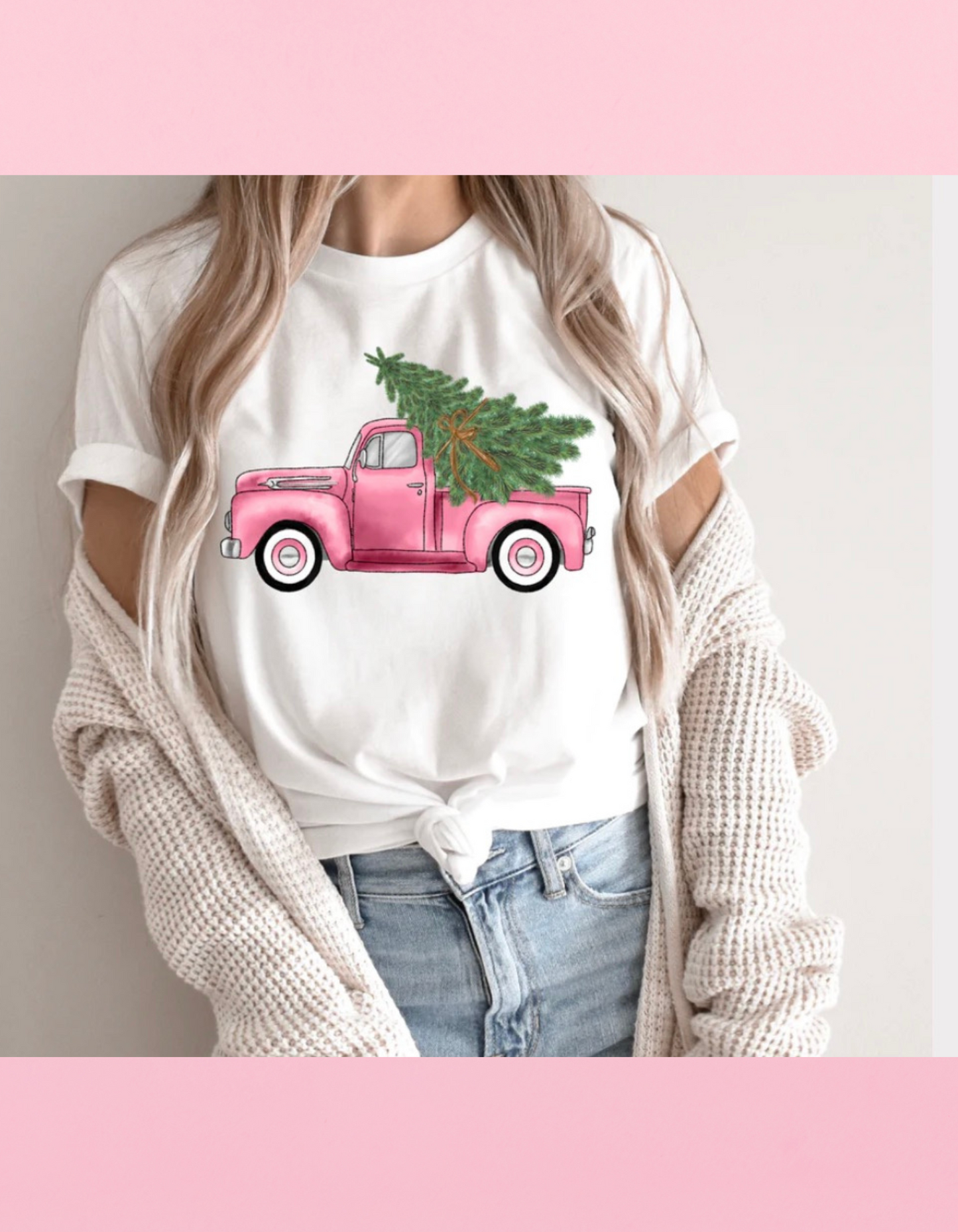 Pink Christmas Truck Shirt