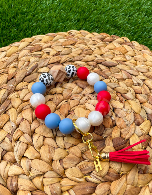 Patriotic Cow Wristlet