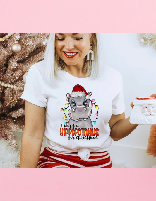 I Want A Hippopotamus For Christmas Shirt