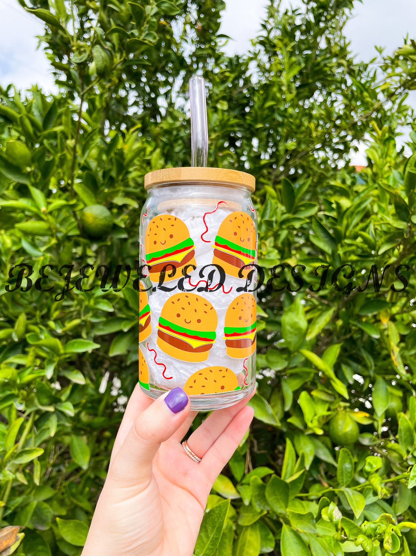 Burger Beer Can